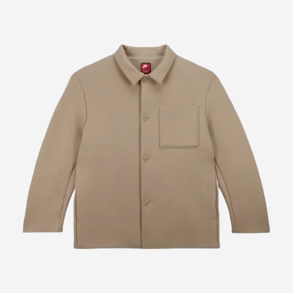 Nike NSW Tech Fleece Reimagined Oversized Shirt Jacket Khaki - US/EU 상세 이미지 1