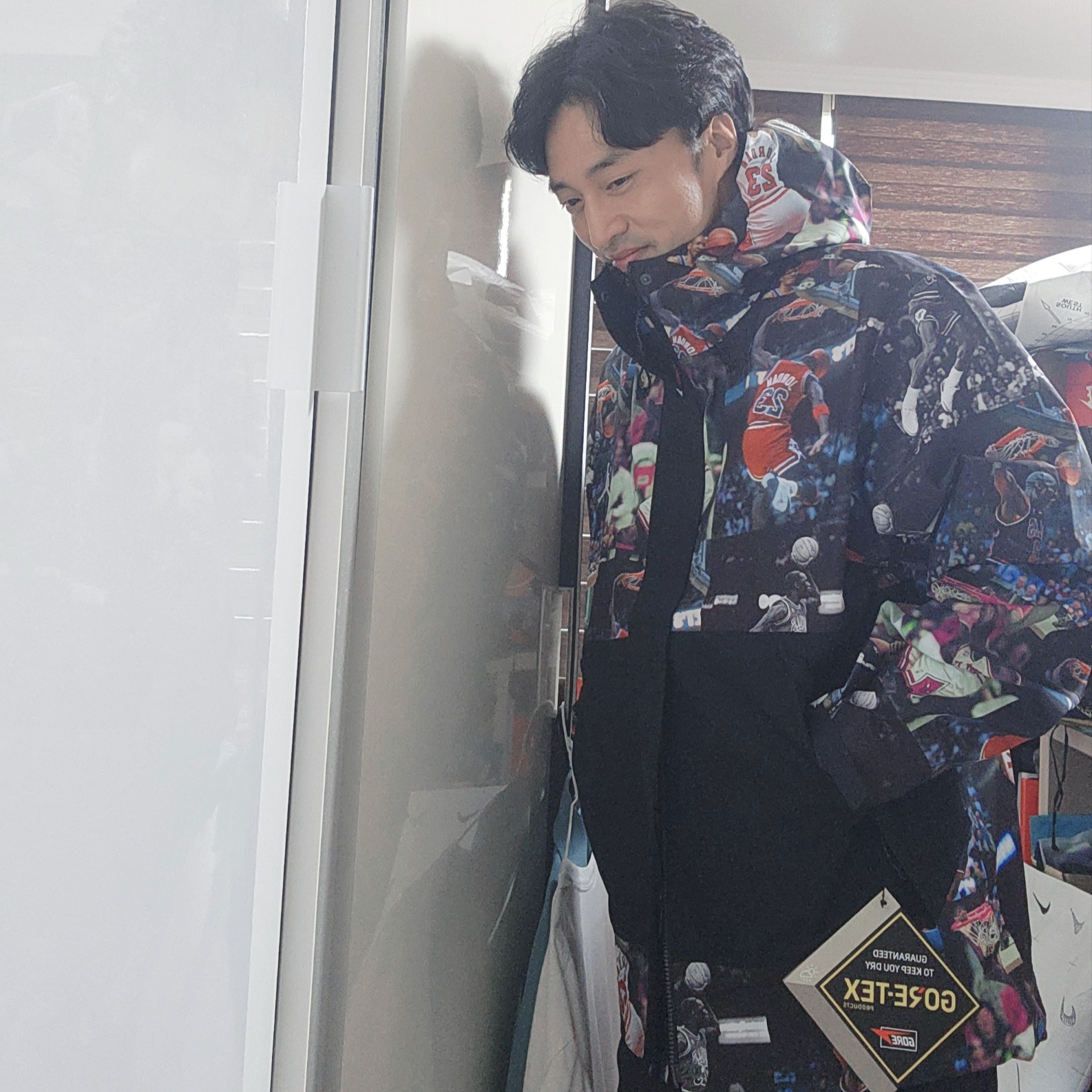 Jordan Flight  Heritage Jacket Black 착용 스타일
