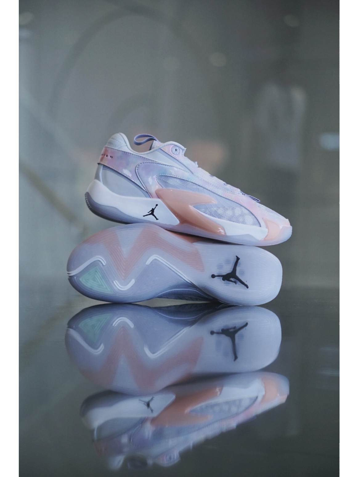 Jordan Luka 2 PF Football Grey Oxygen Purple 착용 스타일 - 1