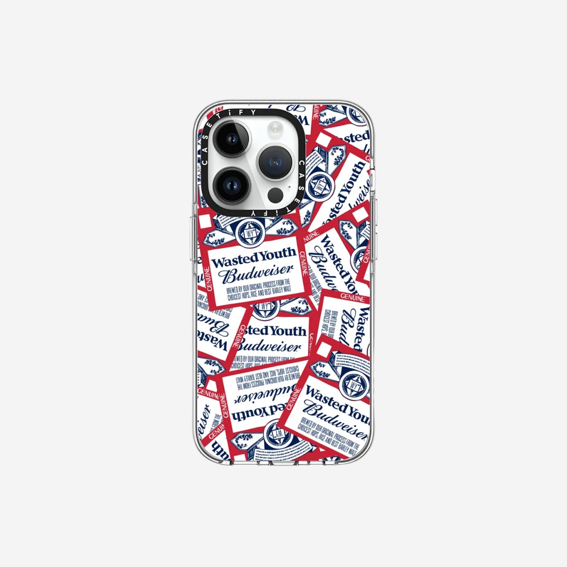 Casetify x Wasted Youth x Budweiser iPhone Sticker Case Clear 상세 이미지 1