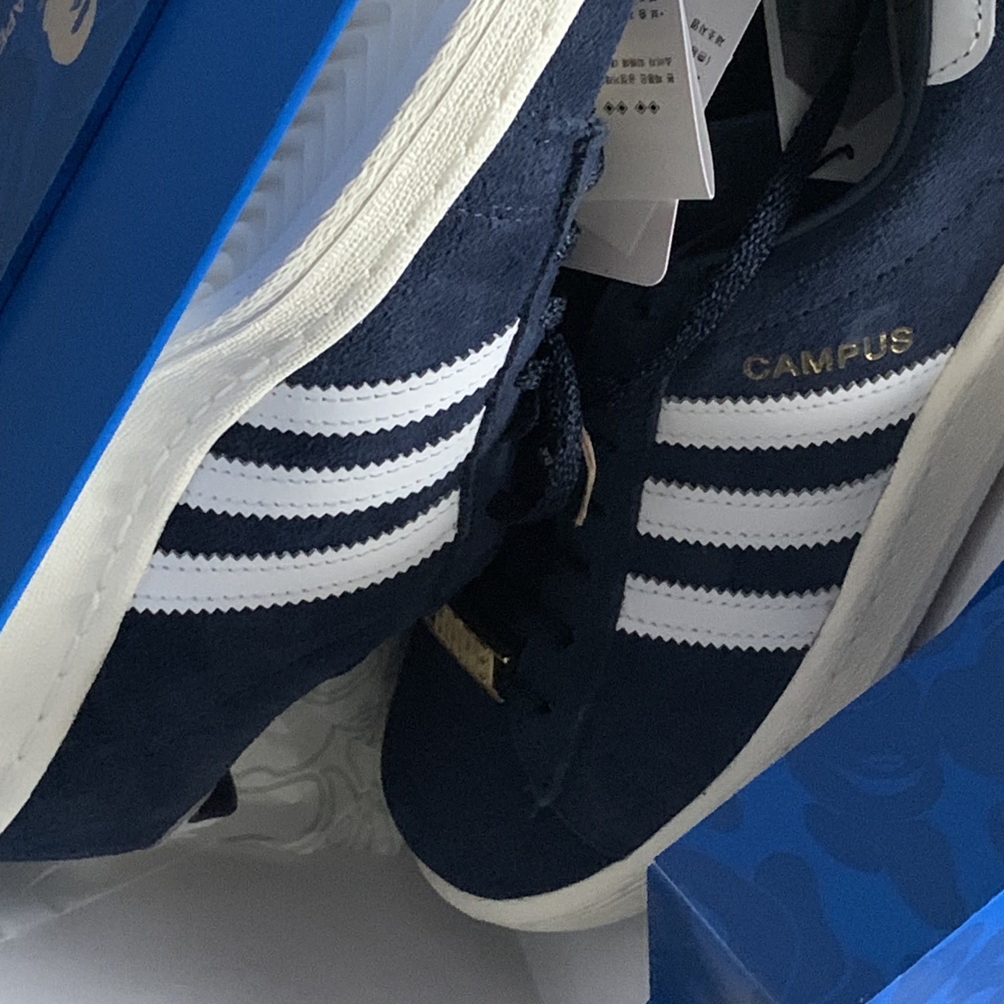 Adidas x BAPE Campus 80s Collegiate Navy 착용 스타일