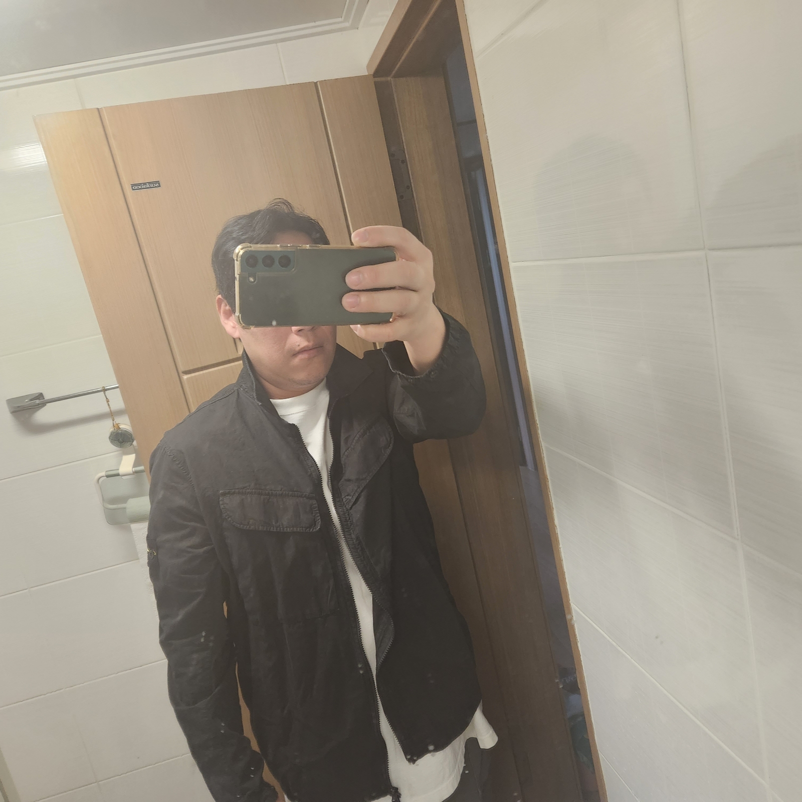 Stone Island 101WN Brushed Cotton Canvas T.CO+OLD Overshirt Black - 22FW 착용 스타일