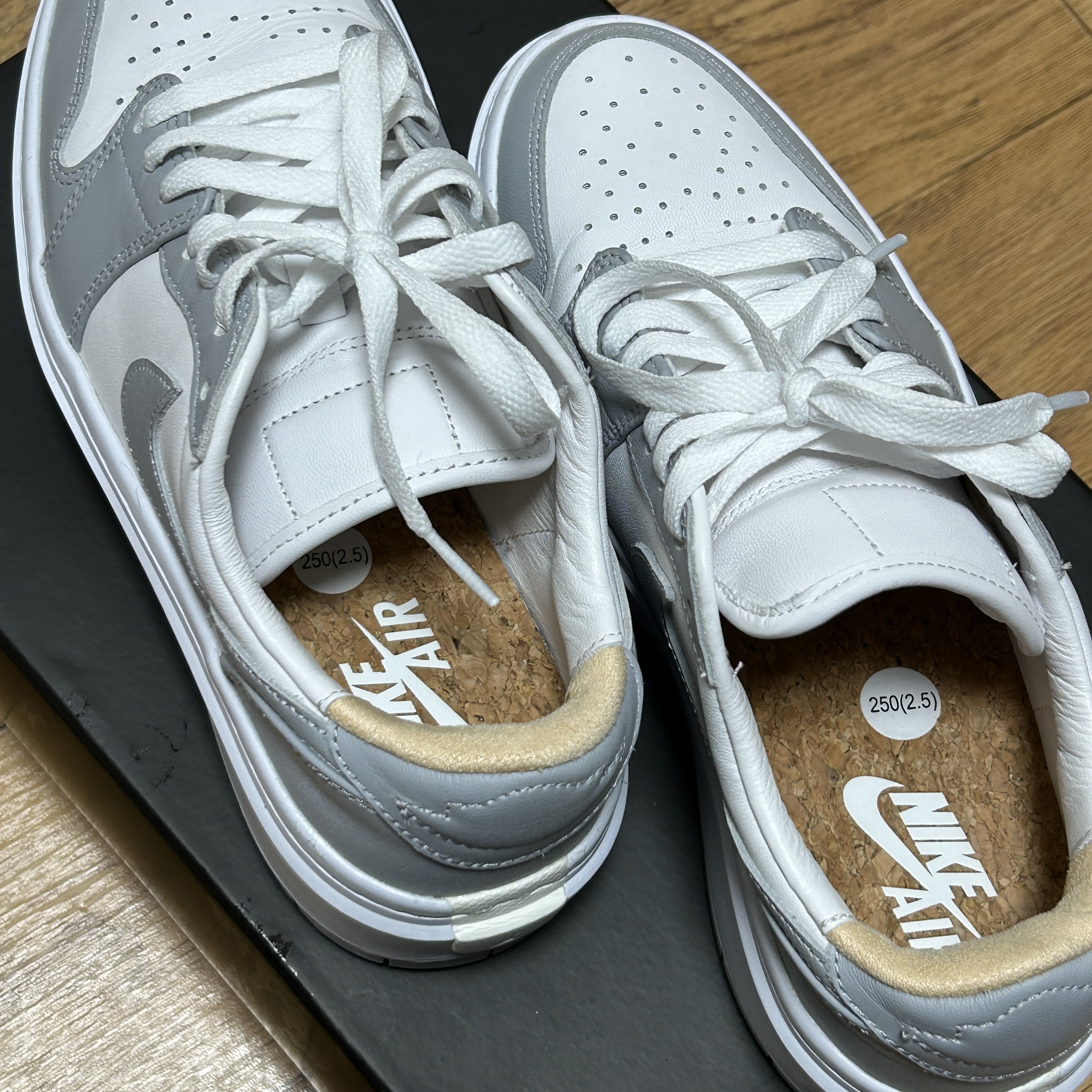 (W) Jordan 1 Elevate Low White and Wolf Grey 착용 스타일