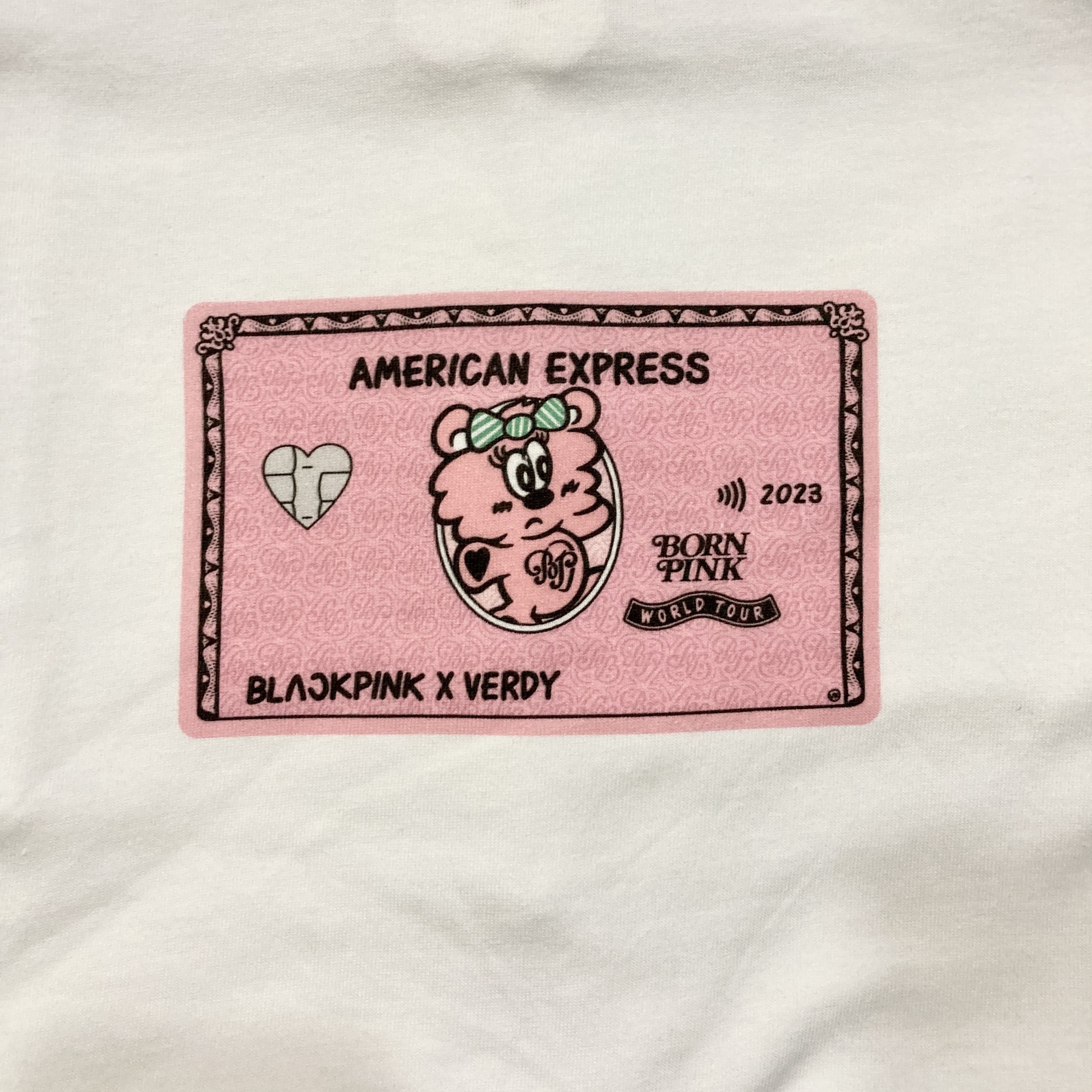 Verdy x Blackpink CC T-Shirt White - Amex Exclusive 착용 스타일