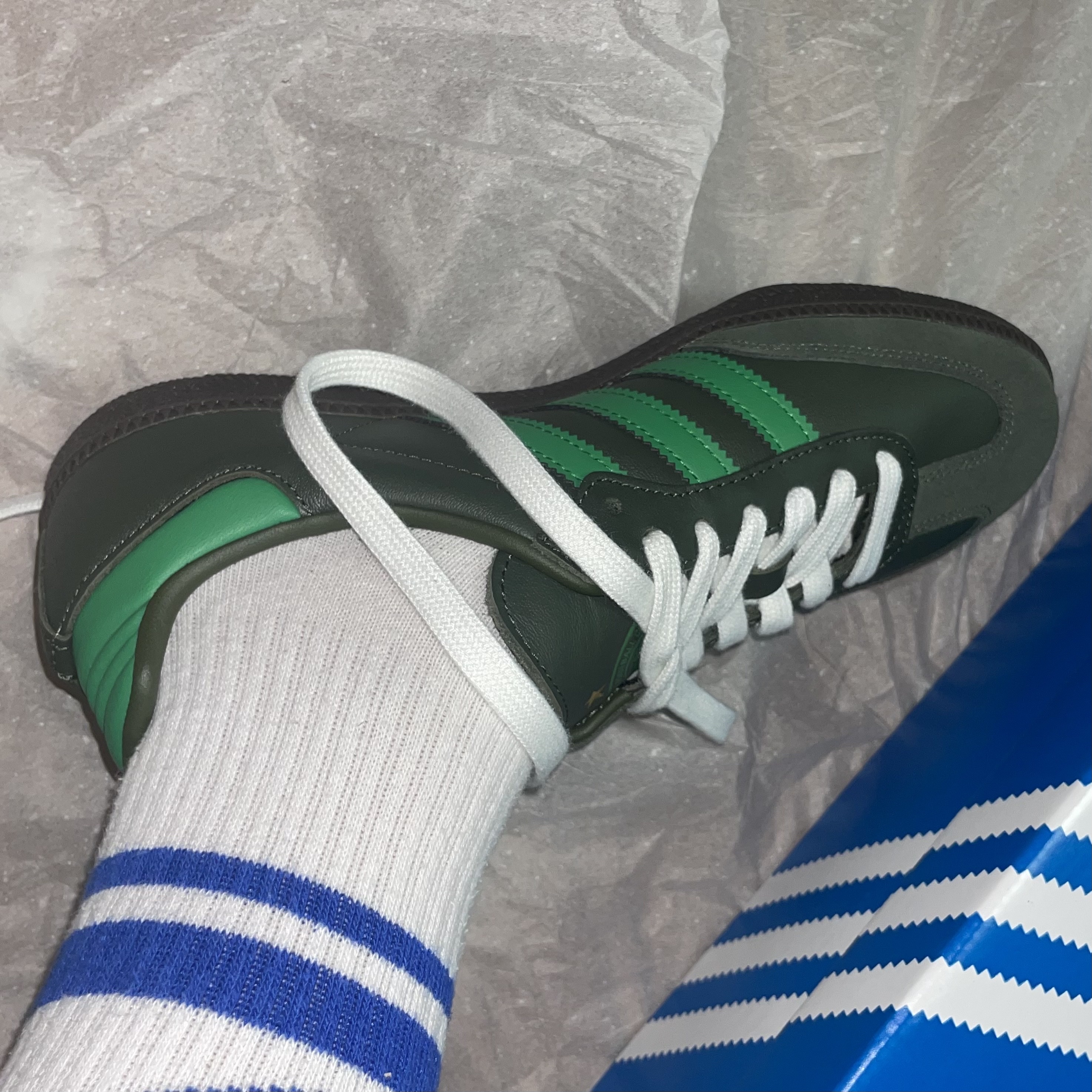 Adidas Samba Team Shadow Green 착용 스타일