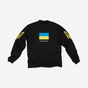 Balenciaga Support Ukraine LS T-Shirt Black