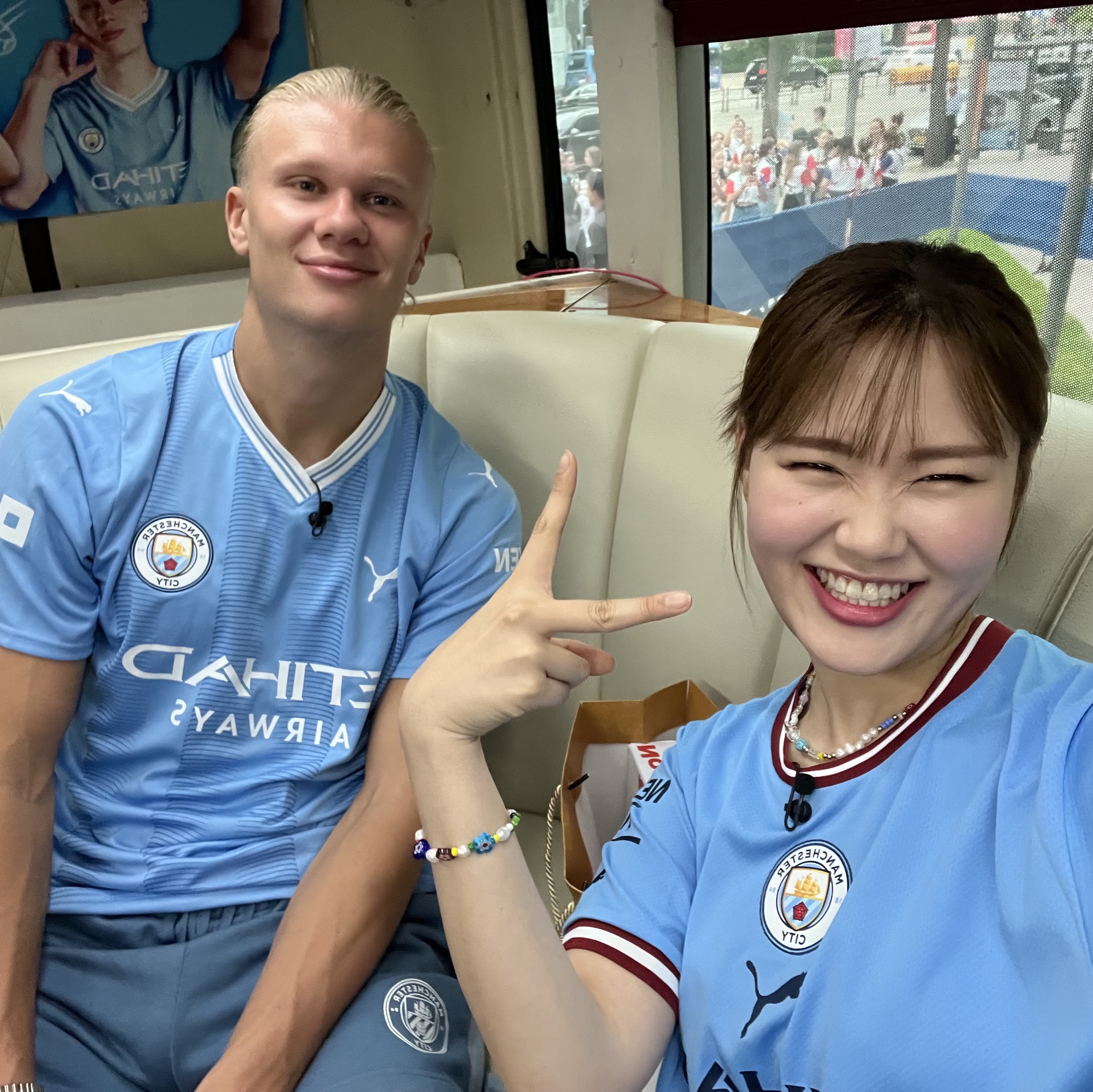 Puma Manchester City 2023/24 Home Jersey Team Light Blue (Non Marking Ver.) 착용 스타일 - 1