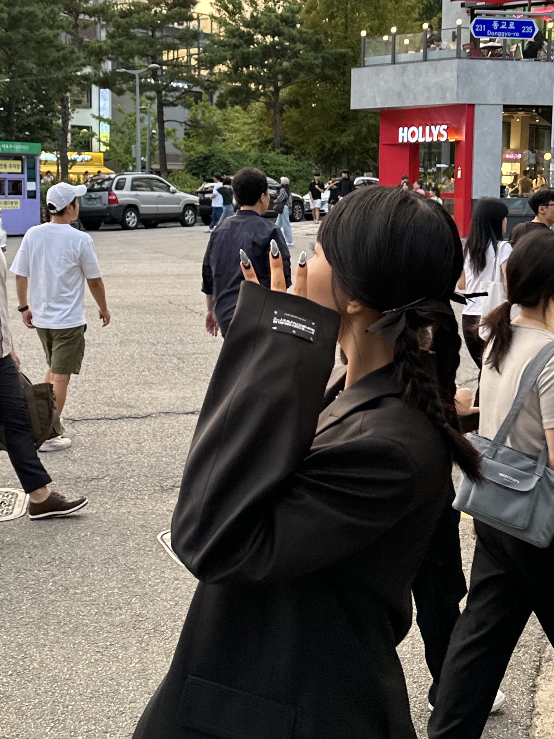 Zara x Ader Error Oversize Blazer Black 착용 스타일 - 4