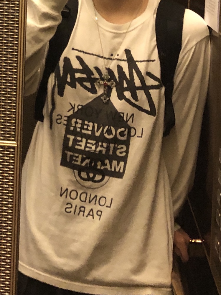 Stussy DSM World Tour LS T-Shirt White 착용 스타일
