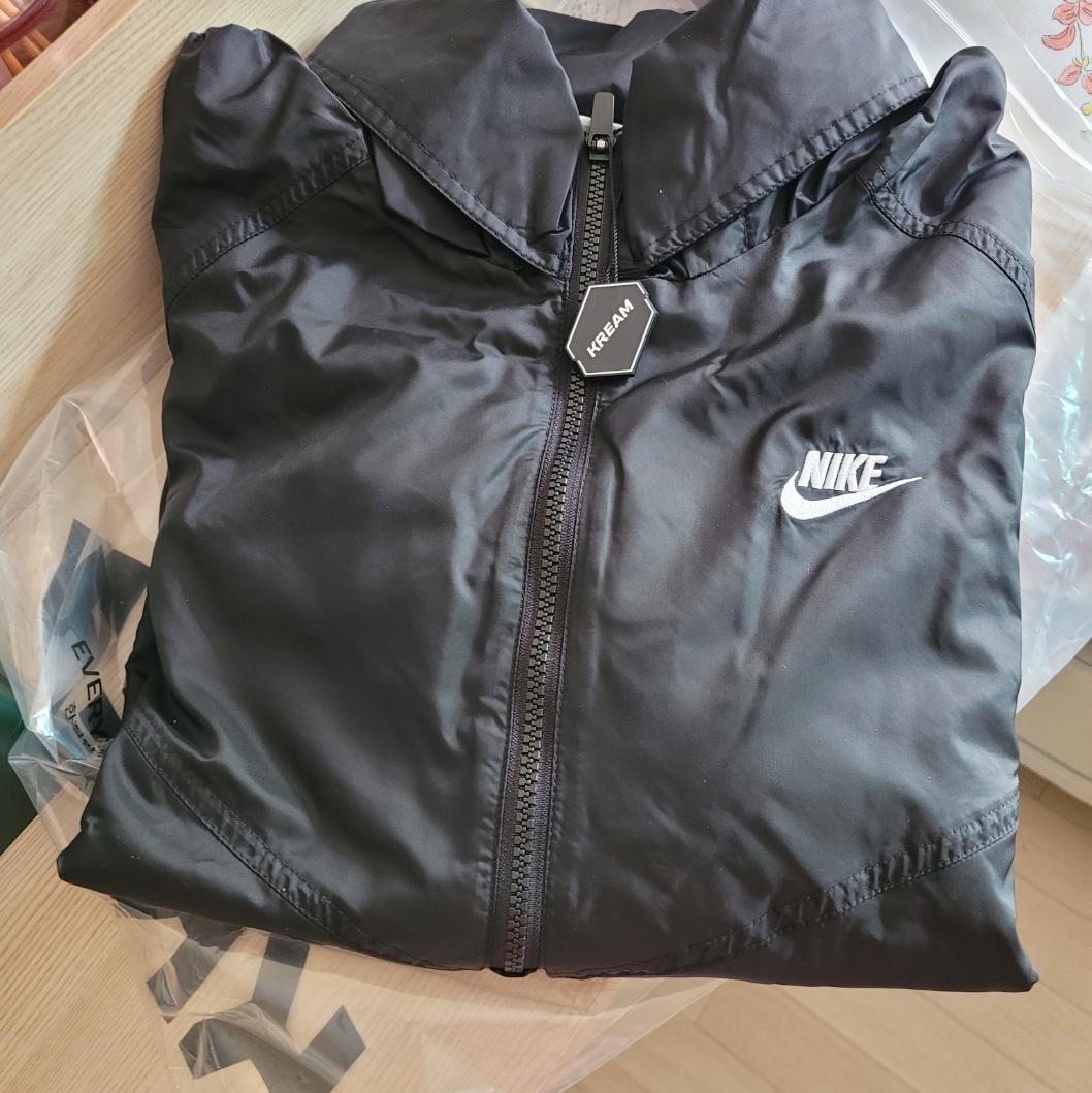 Nike NSW Unlined Woven Windrunner Anorak Jacket Black - Asia 착용 스타일