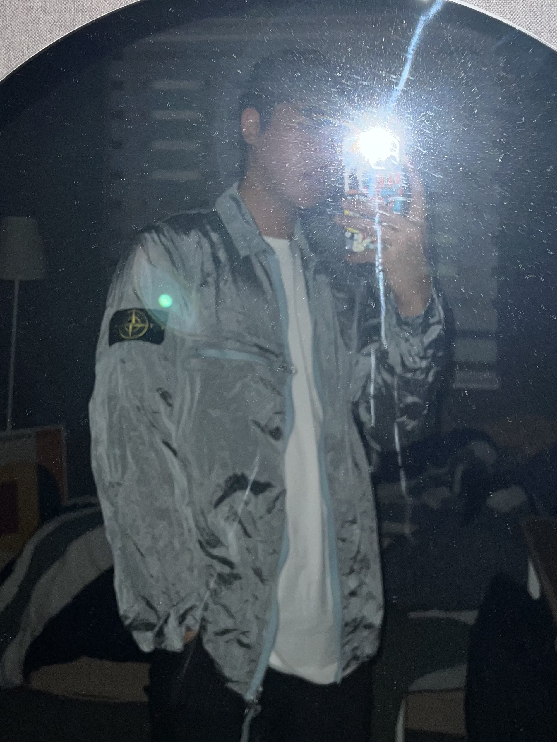 Stone Island 10919 Nylon Metal in Econyl Regenerated Nylon Overshirt Sky Blue - 23SS 착용 스타일