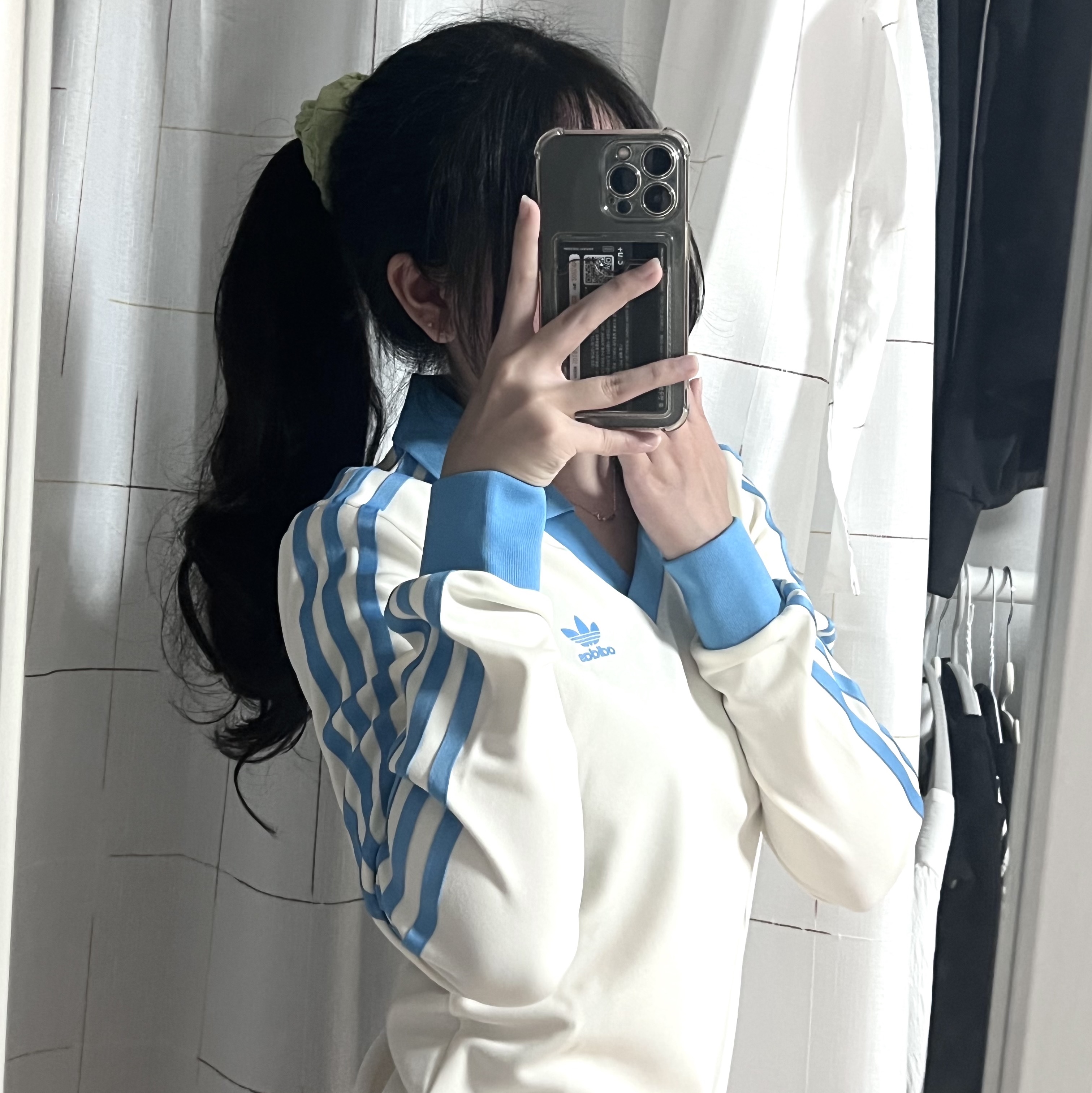 (W) Adidas x Sporty & Rich Long Sleeve Football Jersey Cream White - US Sizing 착용 스타일