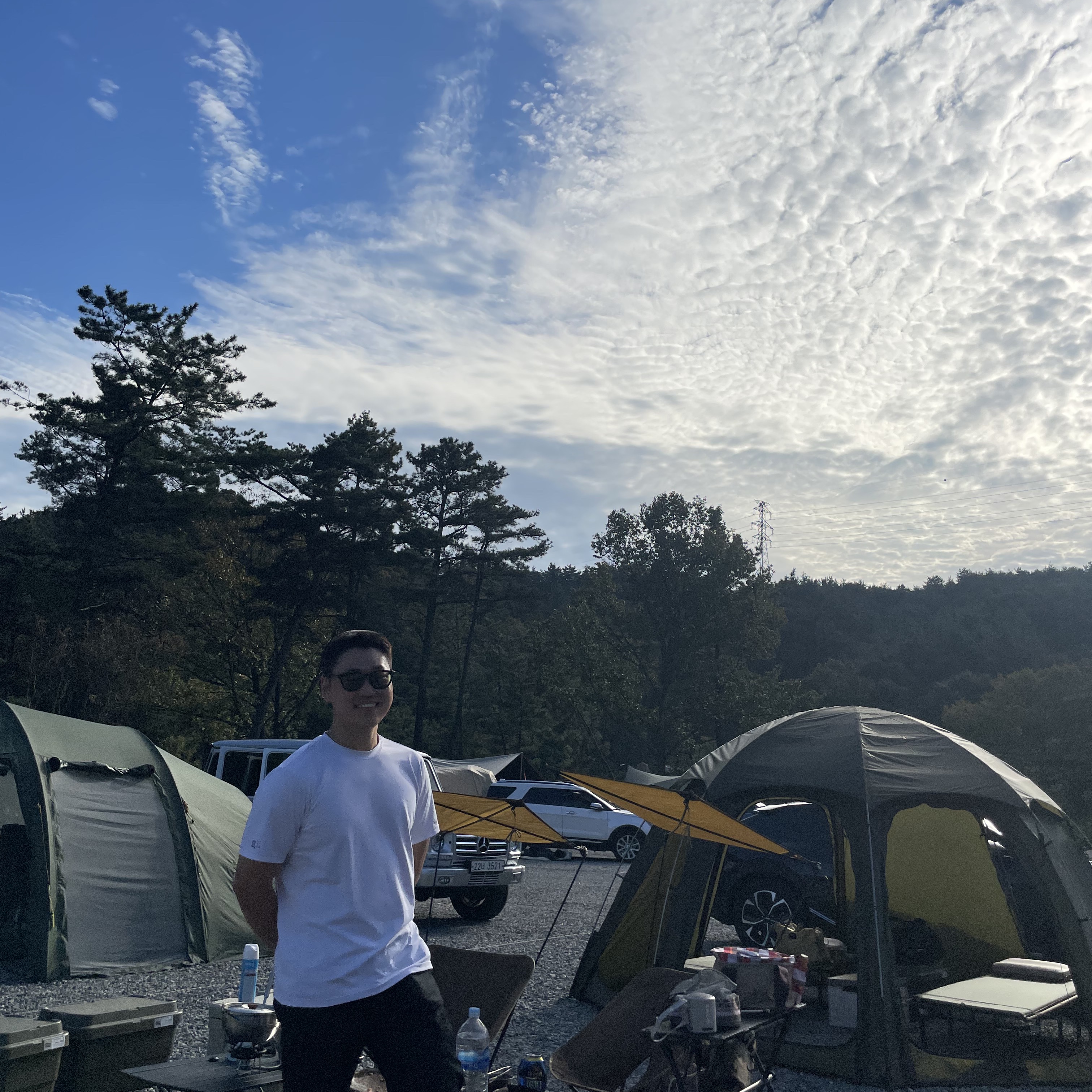 Helinox Personal Shade Coyote Tan (Without Frame) 착용 스타일