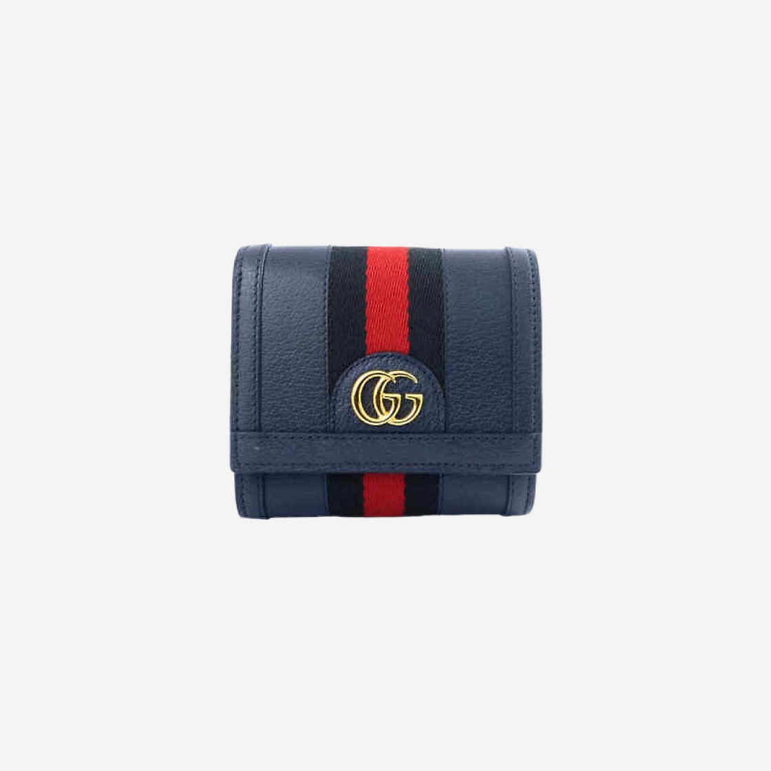 Gucci Ophidia GG Card Case Flap Wallet Navy Ivory 상세 이미지 1