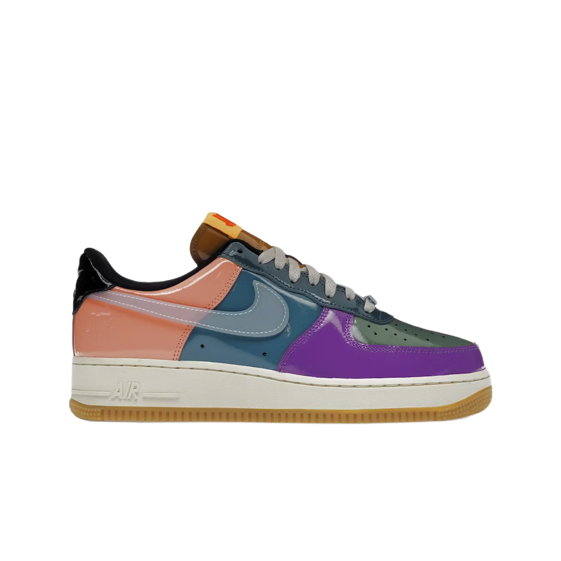 DV5255-500 Nike x Undefeated Air Force 1 Low SP Multi Patent Wild Berry