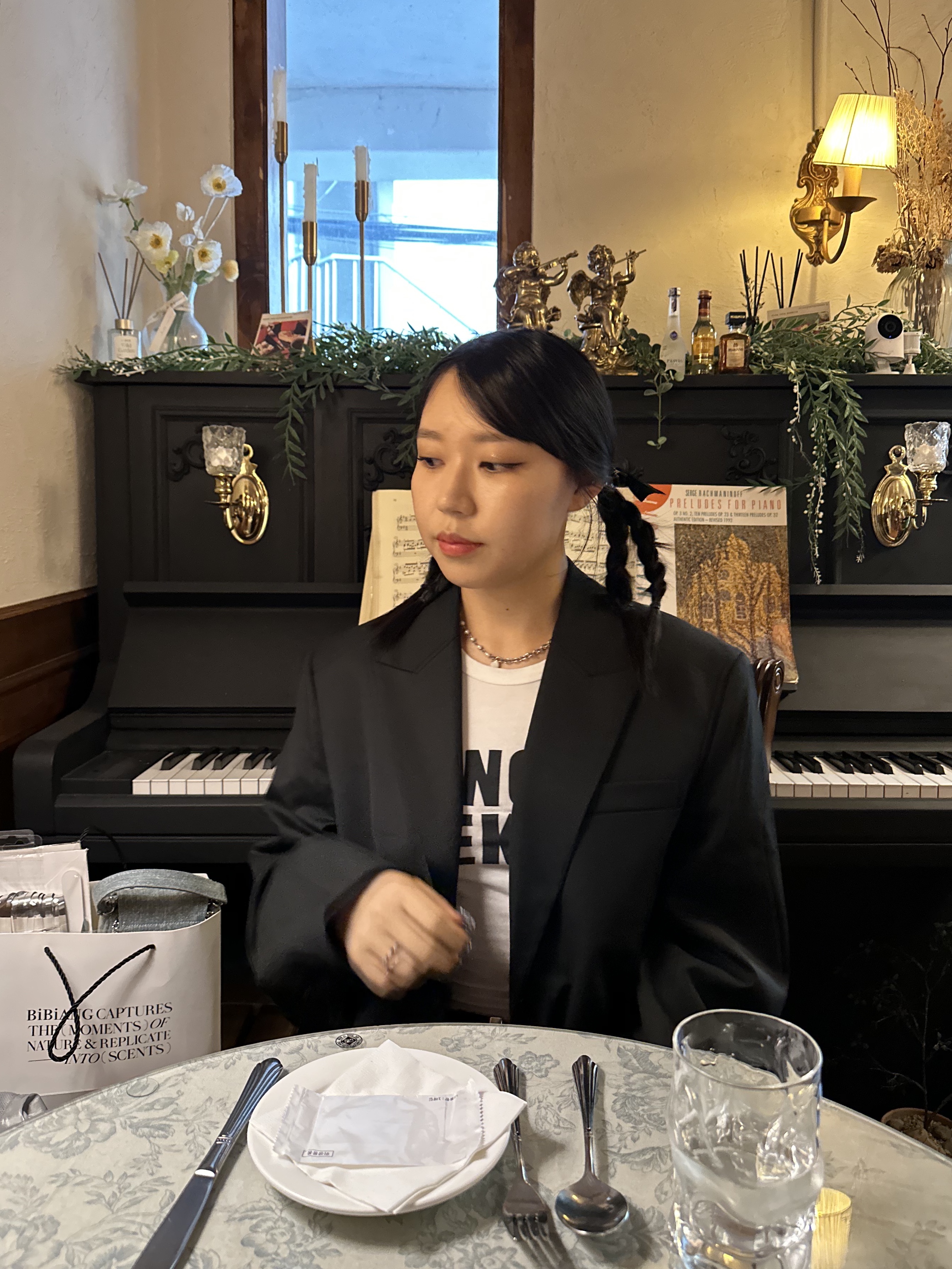 Zara x Ader Error Oversize Blazer Black 착용 스타일 - 2