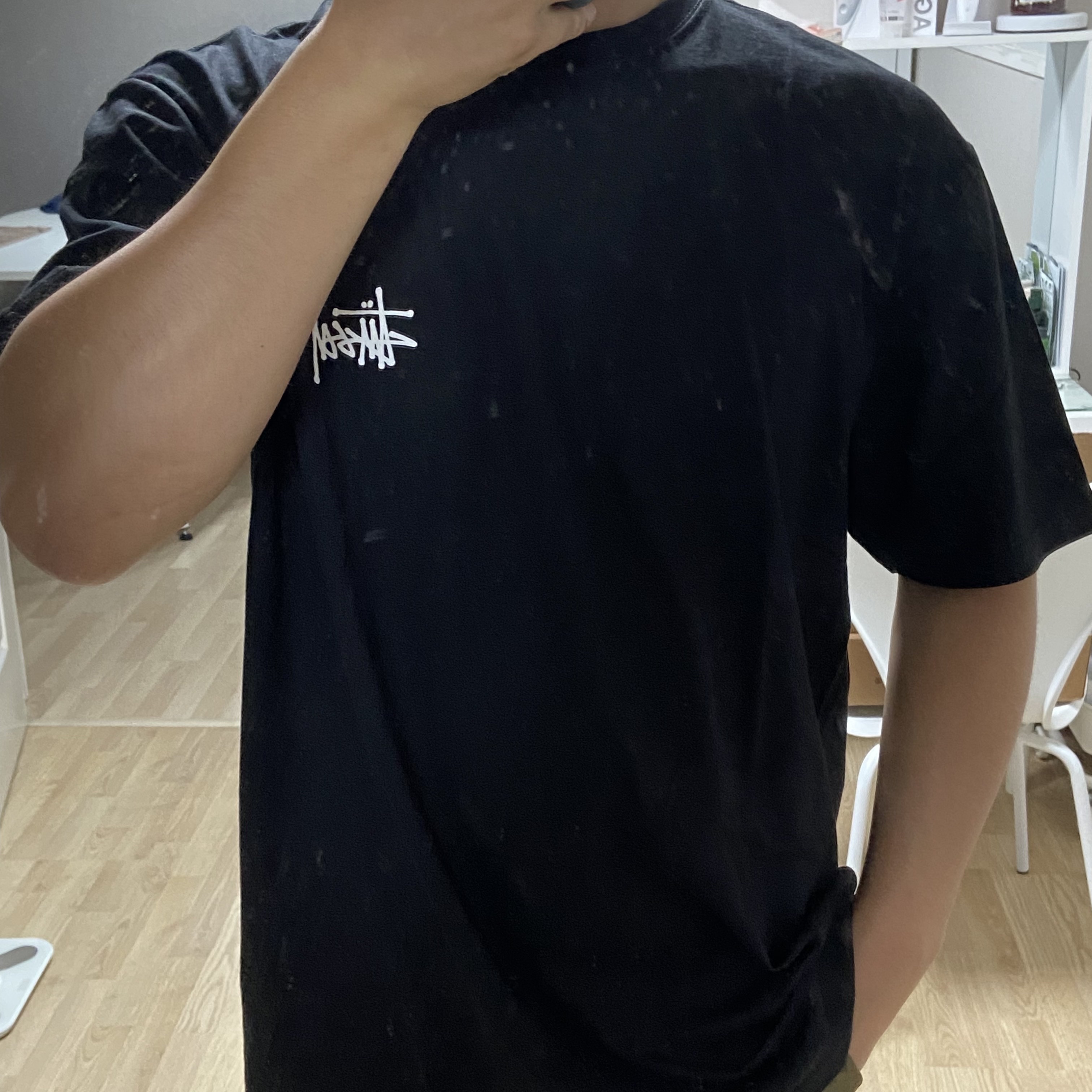 Stussy Basic Stussy T-Shirt Black 2023 착용 스타일