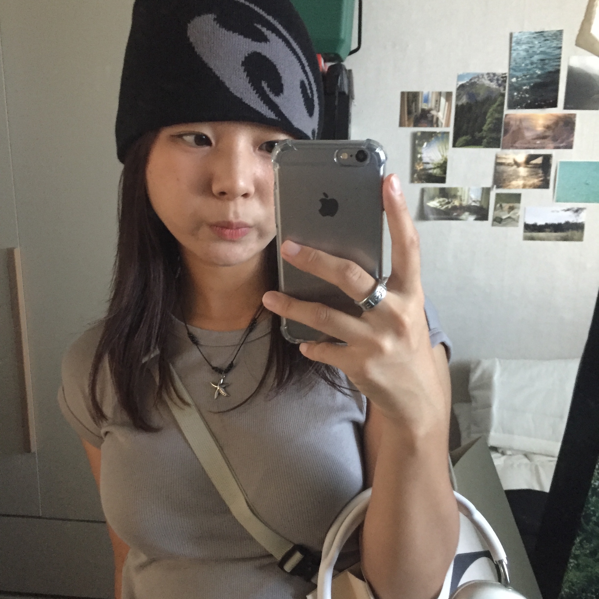Sansan Gear Logo Beanie Black - 22FW, Apple AirPods Max Lightning Silver (Korean Ver.) 착용 스타일 - 1