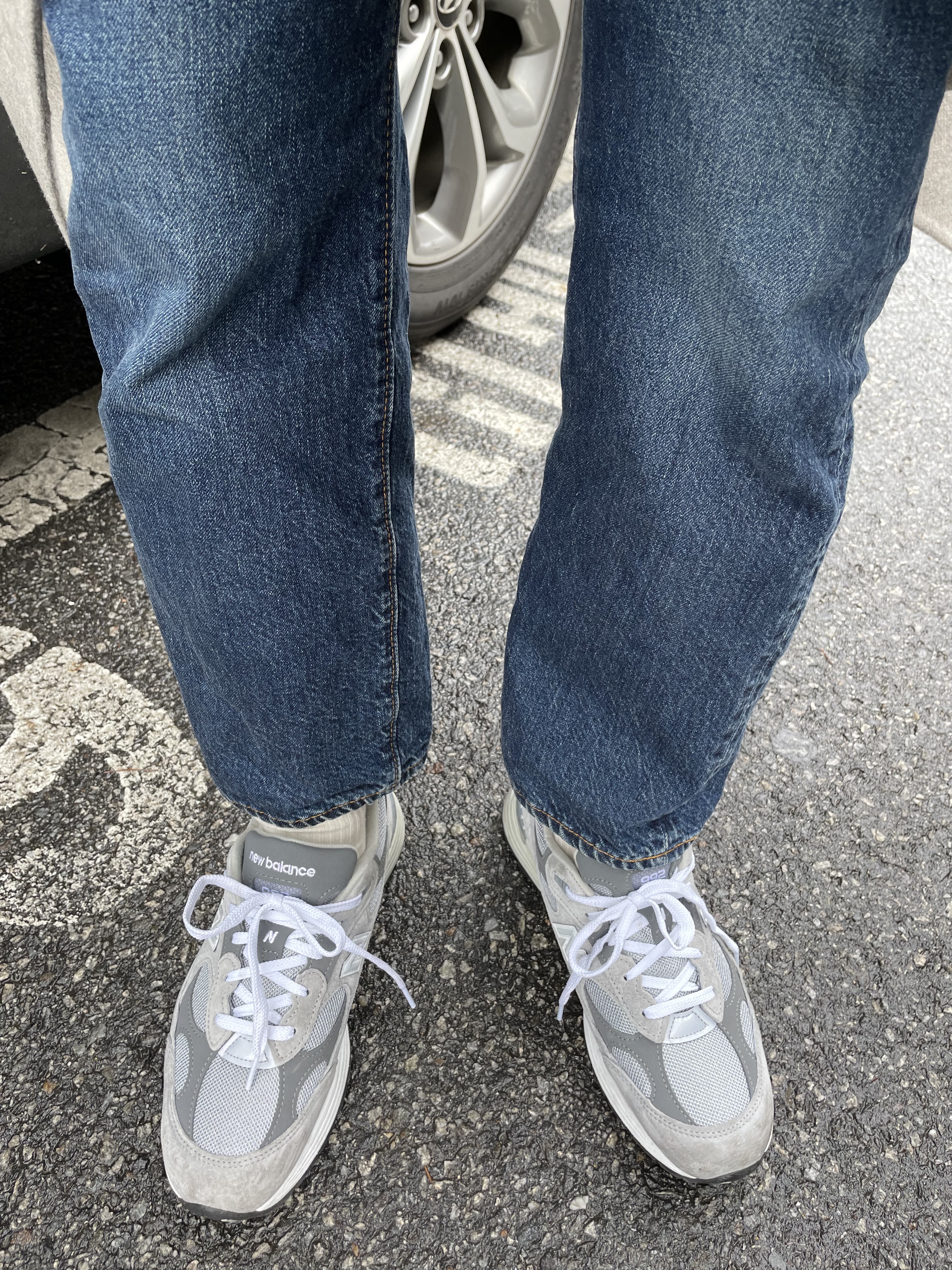 New Balance 992 Made in USA Grey - D Standard 착용 스타일