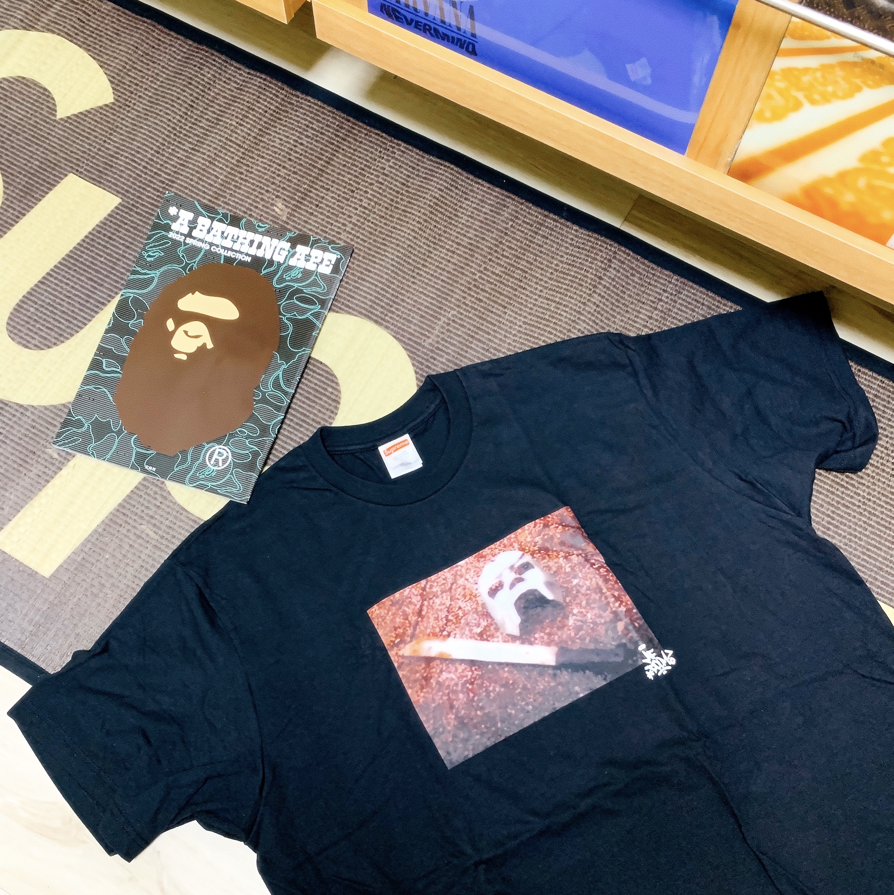 Supreme x MF Doom T-Shirt Black - 23FW 착용 스타일