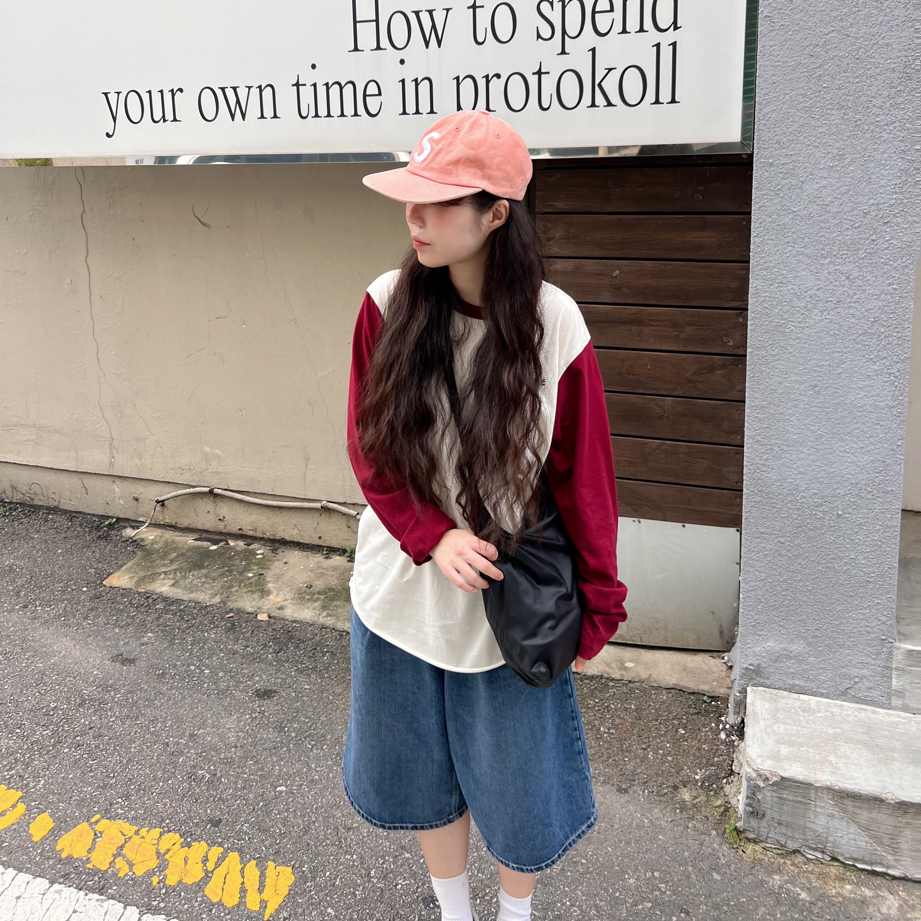 Supreme Cordura Ripstop S Logo 6-Panel Coral - 23SS 착용 스타일