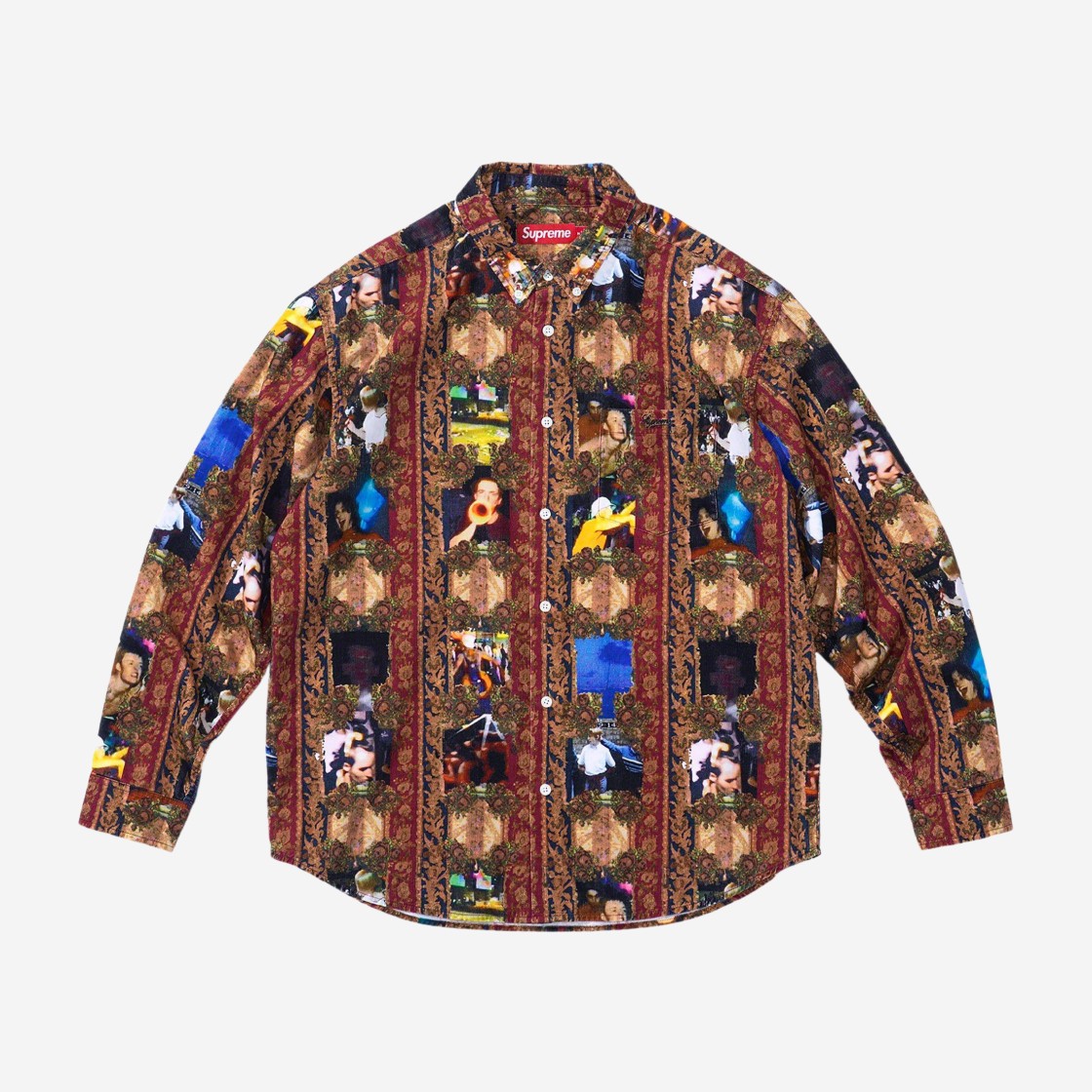 Supreme Mark Leckey Hardcore Printed Corduroy Shirt Multicolor - 23FW 상세 이미지 1