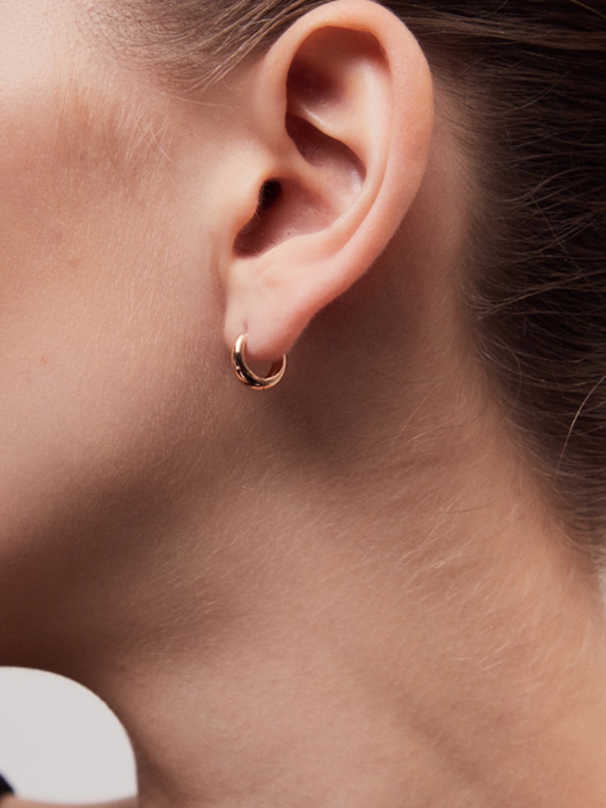 Miko Women Nox Earring Pink Gold 착용 스타일