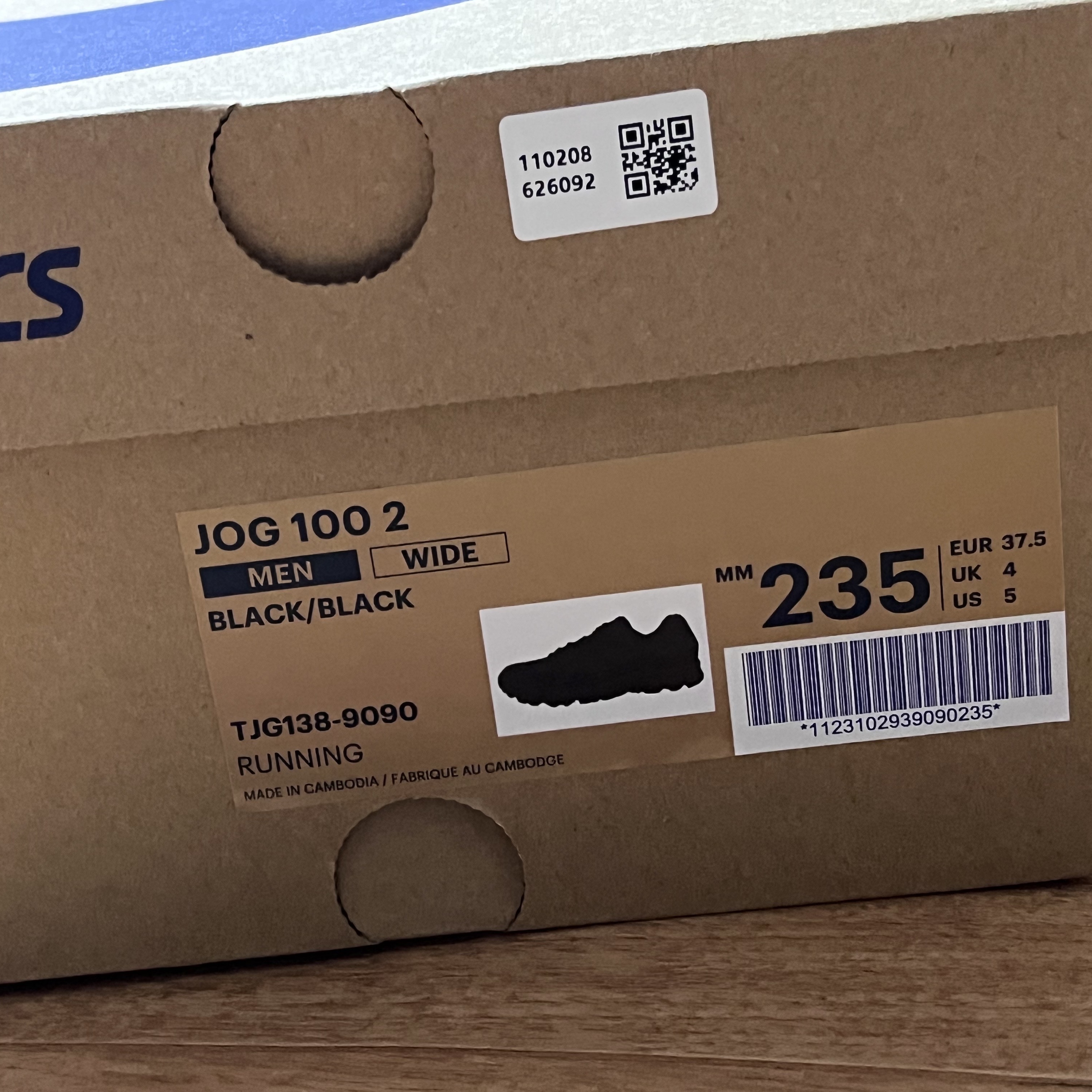 Asics Jog 100 2 Black 착용 스타일 - 2