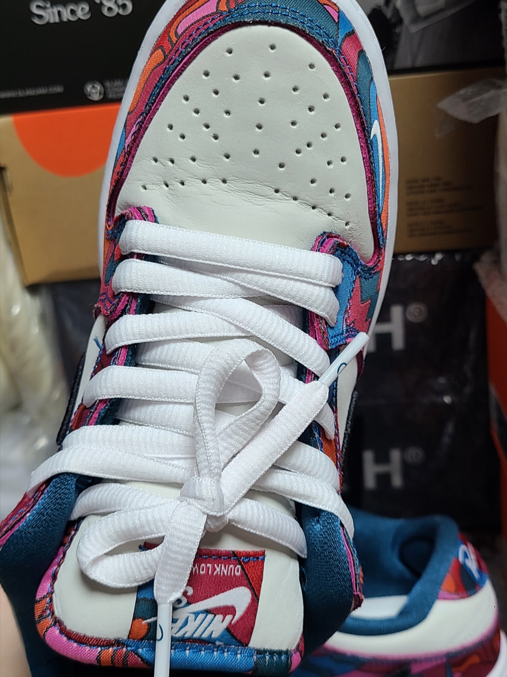 Nike x Parra SB Dunk Low Pro Abstract Art 착용 스타일 - 4