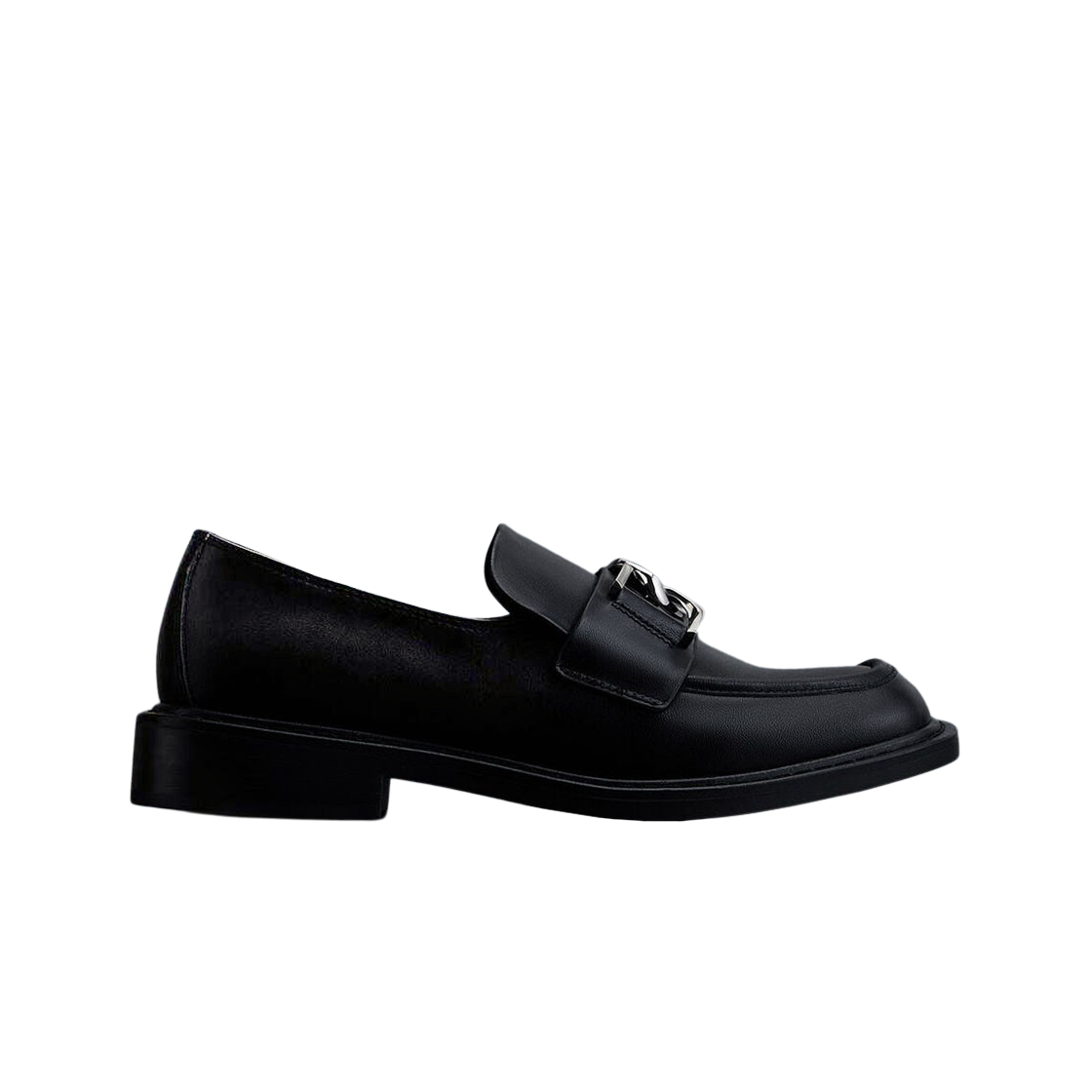 (W) 찰스앤키스 개빈 레더 로퍼 블랙((W) Charles & Keith Gabine Leather Loafers Black)