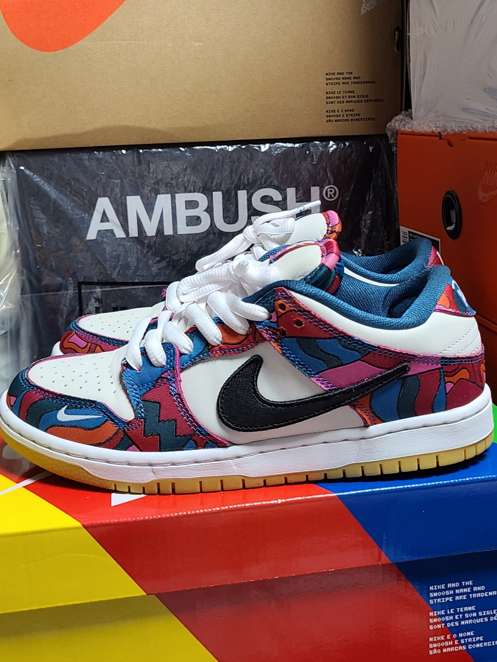 Nike x Parra SB Dunk Low Pro Abstract Art 착용 스타일 - 2