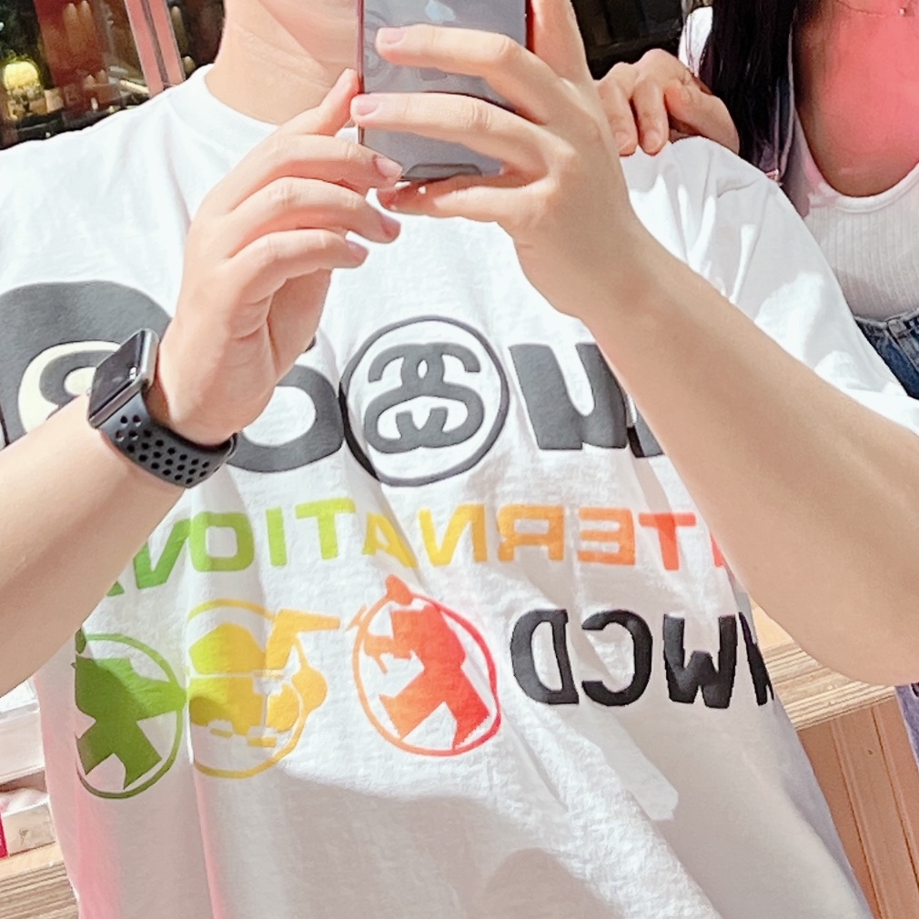 Stussy x Cactus Plant Flea Market International T-Shirt White 착용 스타일
