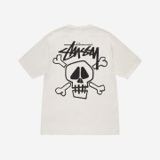 Stussy Skull & Bones Pigment Dyed T-Shirt Natural