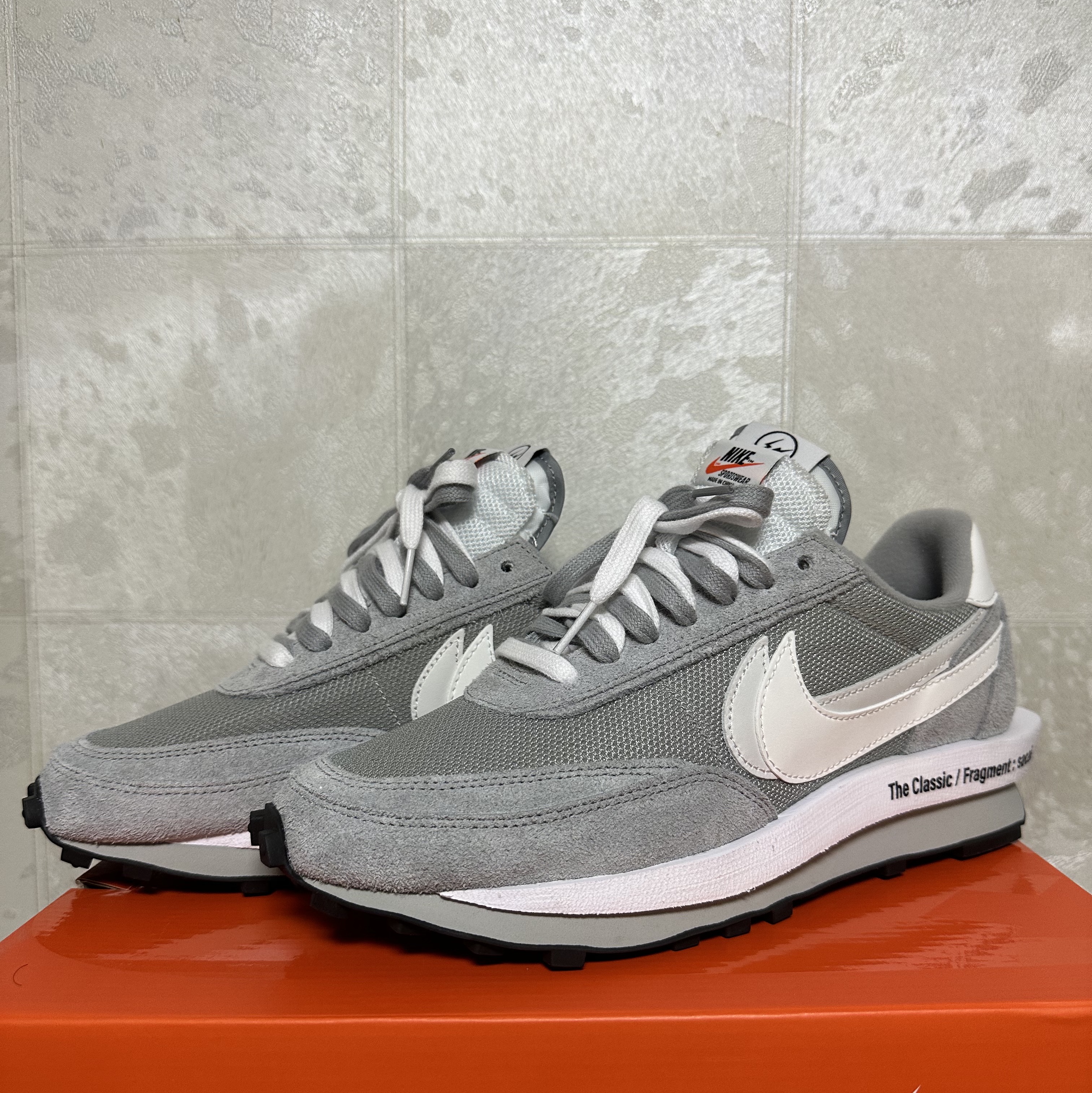 Nike x Sacai x Fragment LDWaffle Light Smoke Grey 착용 스타일