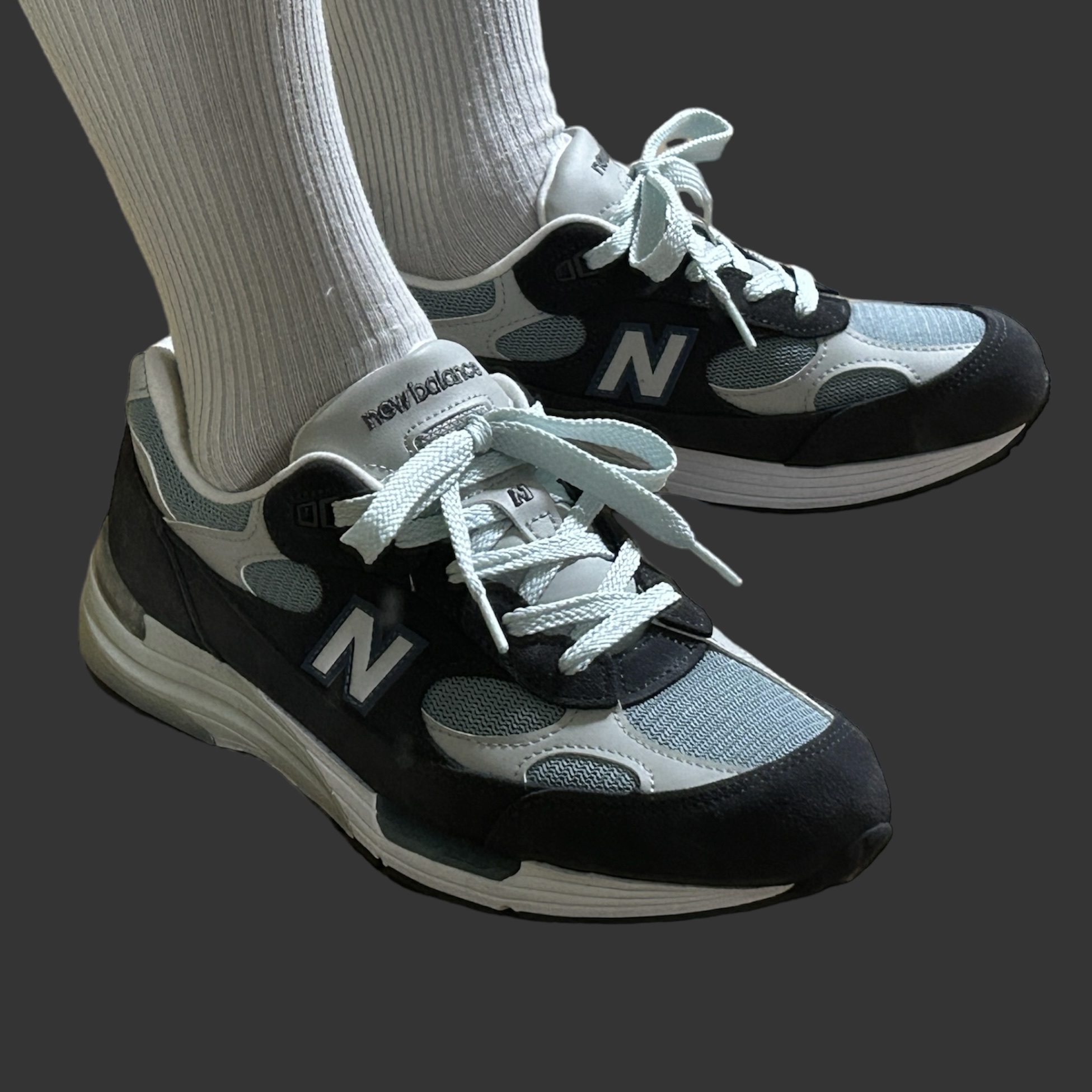 New Balance x Kith 992 Made in USA Steel Blue 착용 스타일