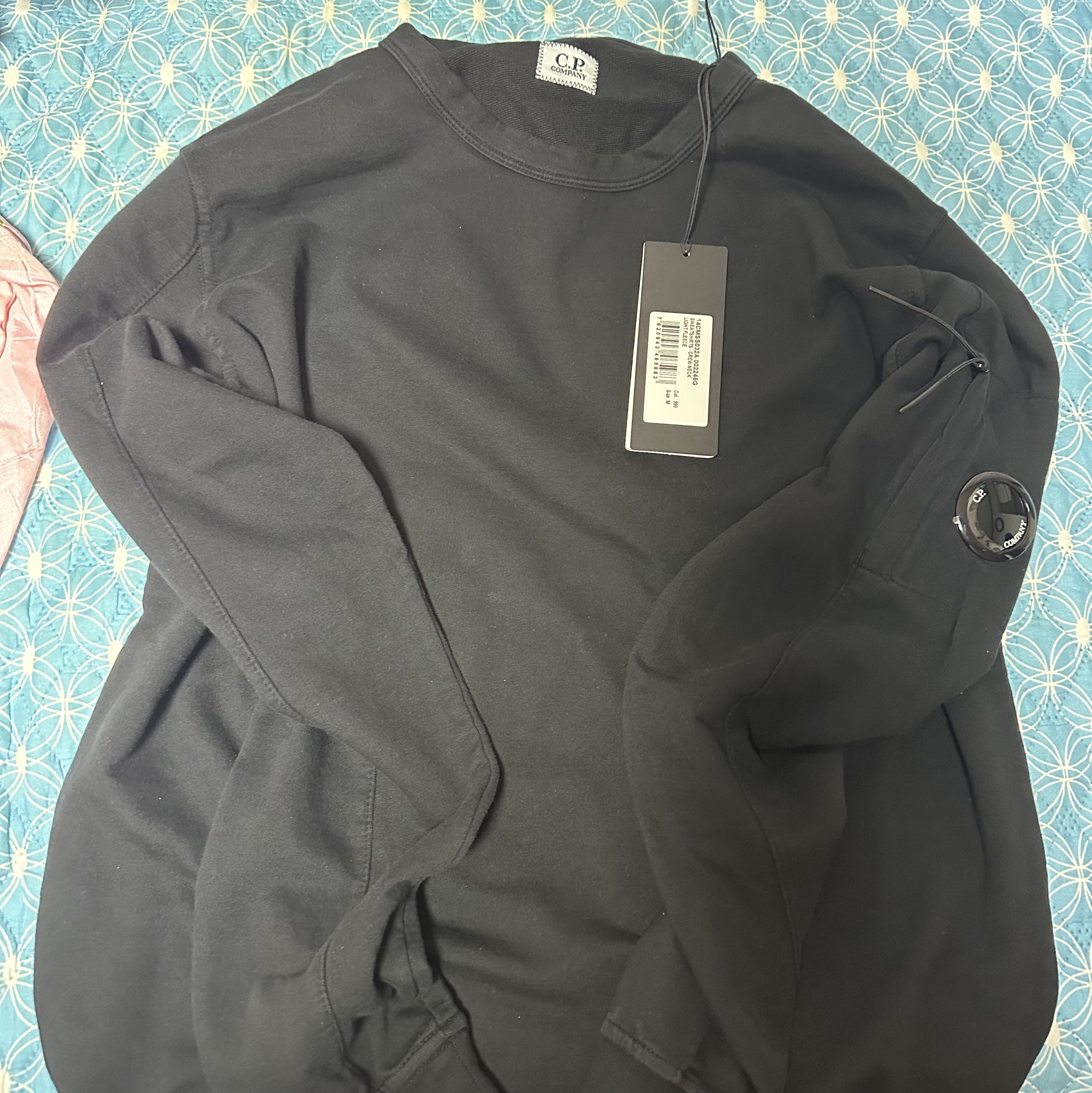 C.P. Company Light Fleece Sweatshirt Black - 23SS 착용 스타일
