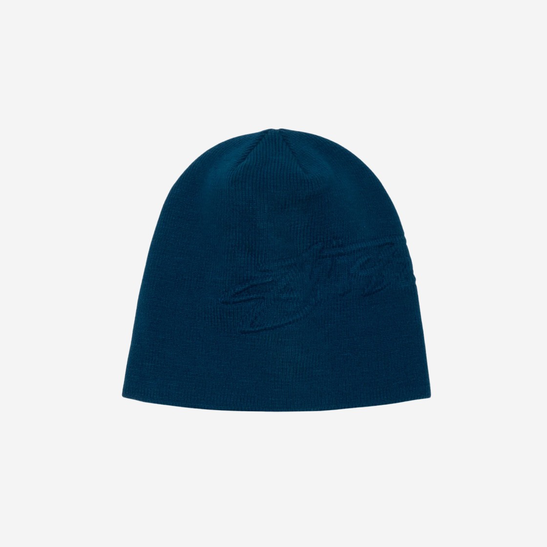 Stussy Embossed Smooth Stock Skullcap Beanie Sea Blue 상세 이미지 1