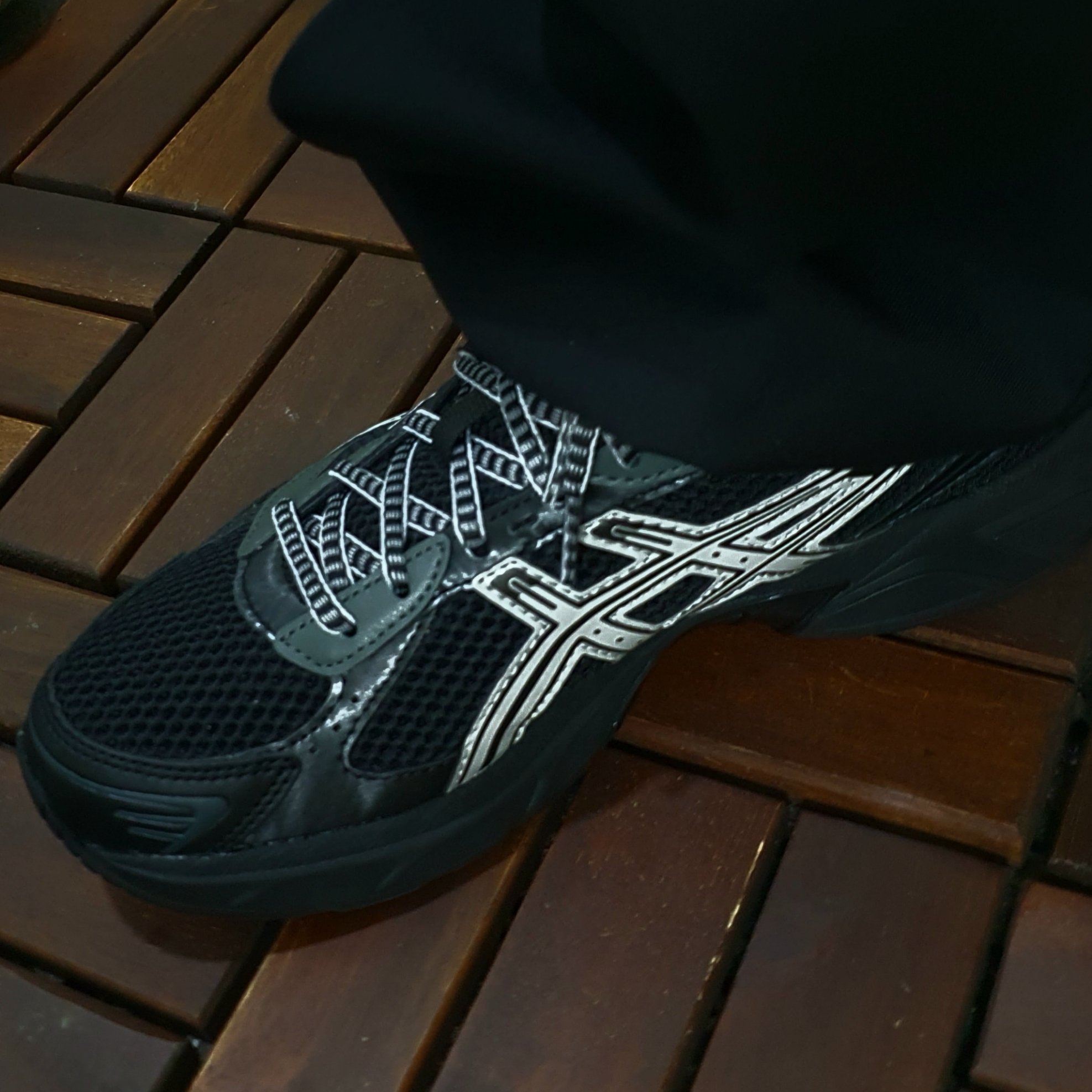 Asics Gel-1130 Black Glacier Grey - Folder Exclusive 착용 스타일