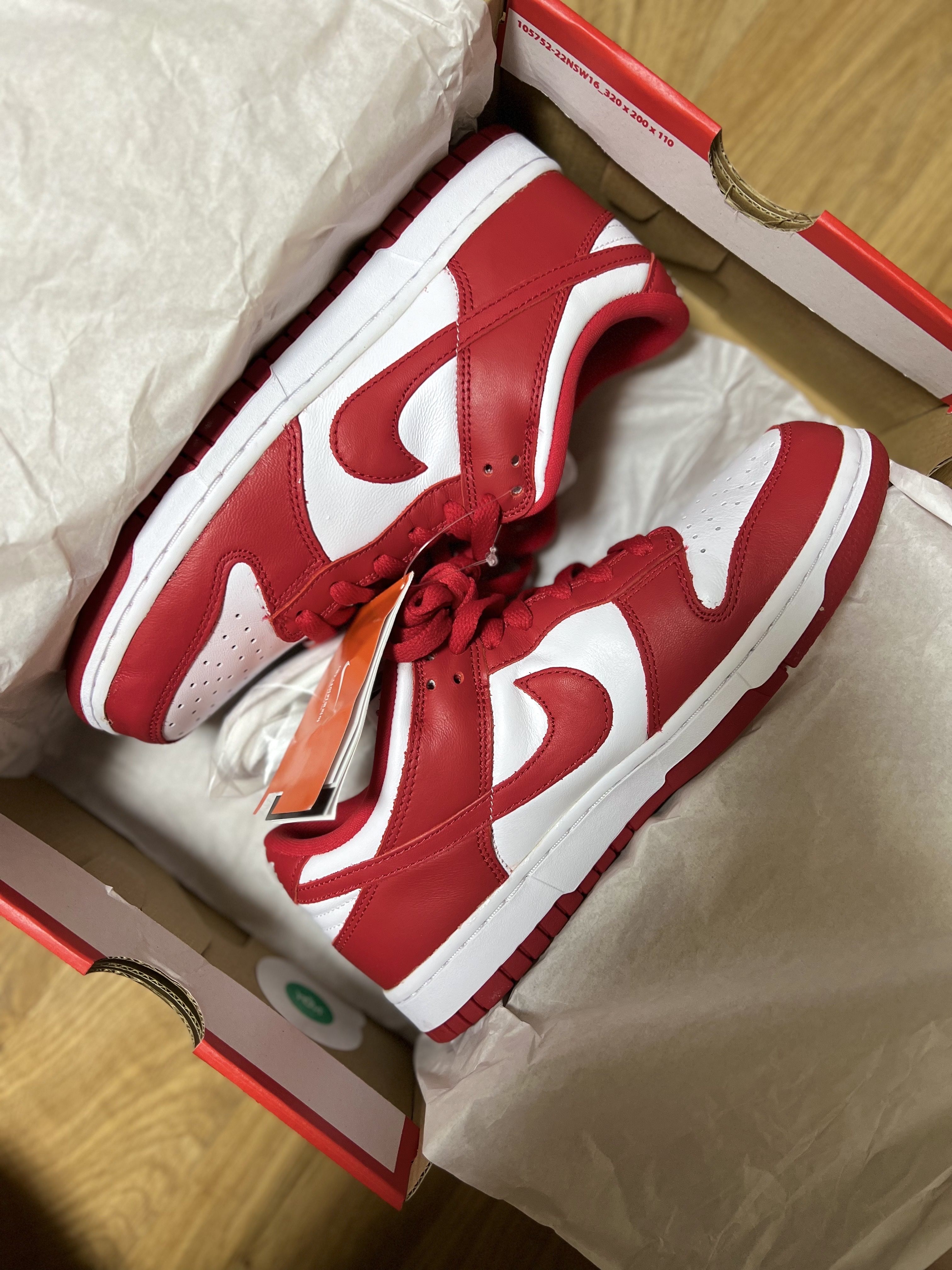 Nike Dunk Low SP White and University Red 2023 착용 스타일