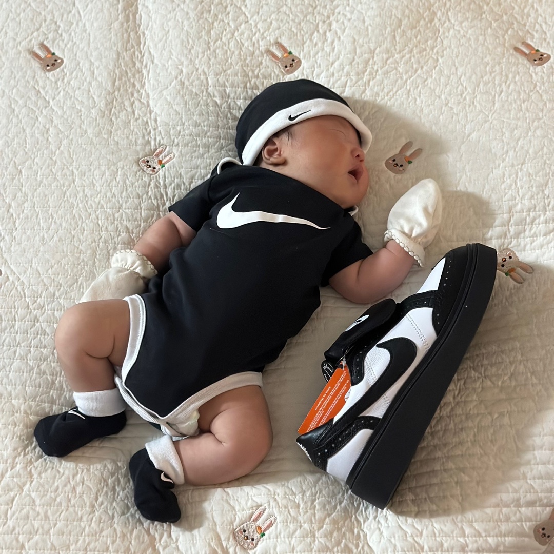 Nike x Peaceminusone Kwondo1 Black and White 착용 스타일