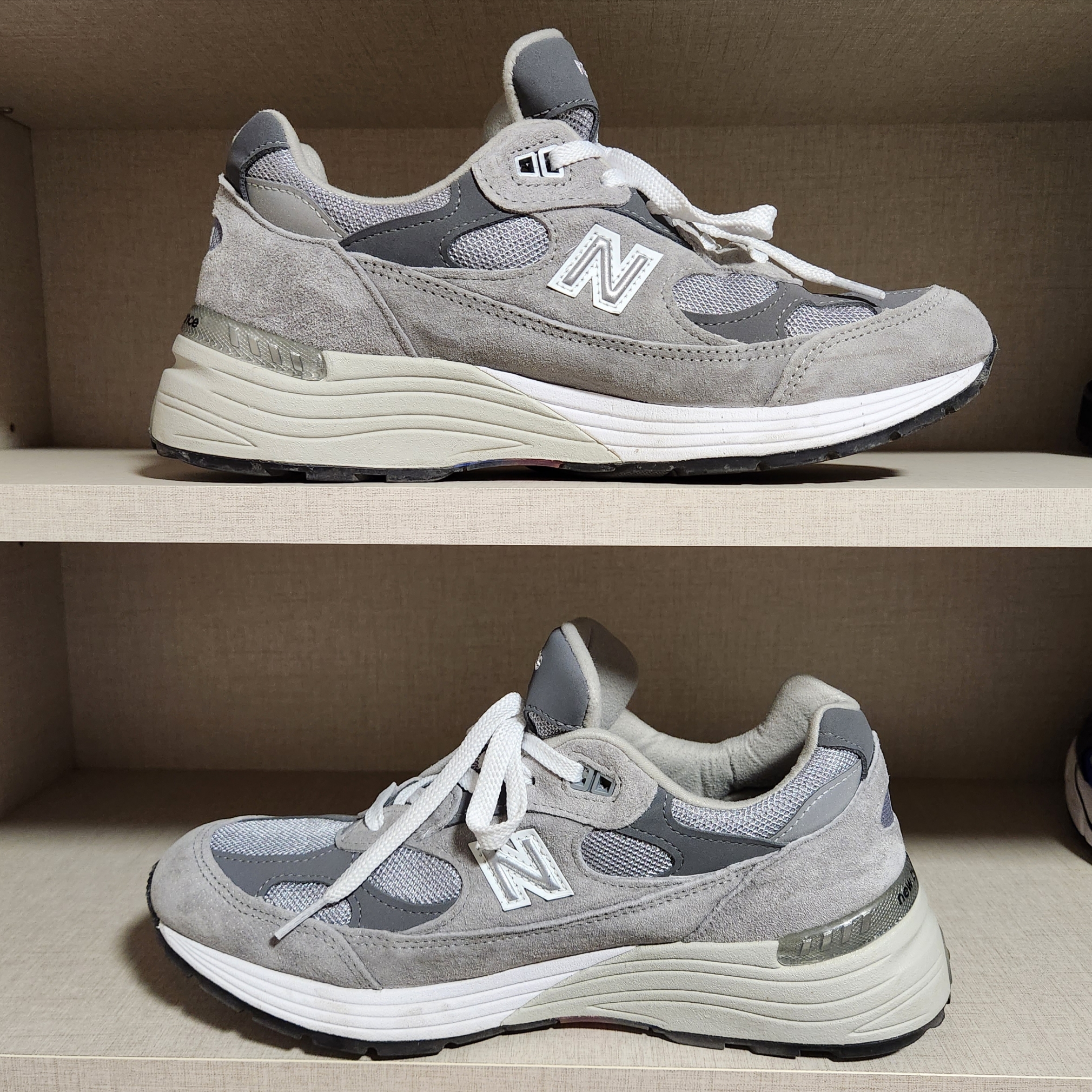 New Balance 992 Made in USA Grey - D Standard 착용 스타일