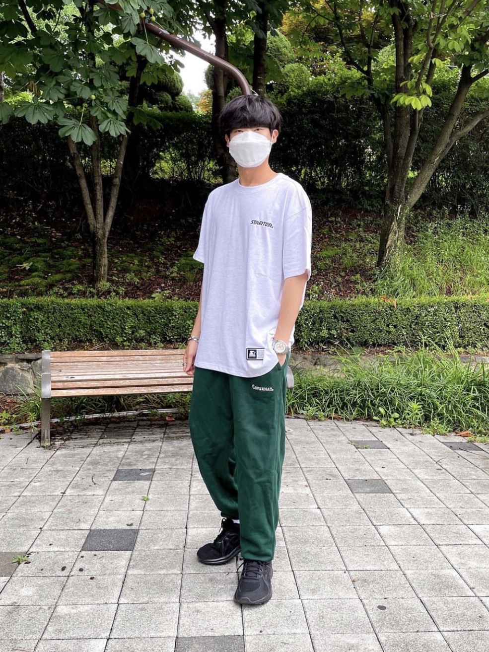 Asics Jog 100 2 Black 착용 스타일