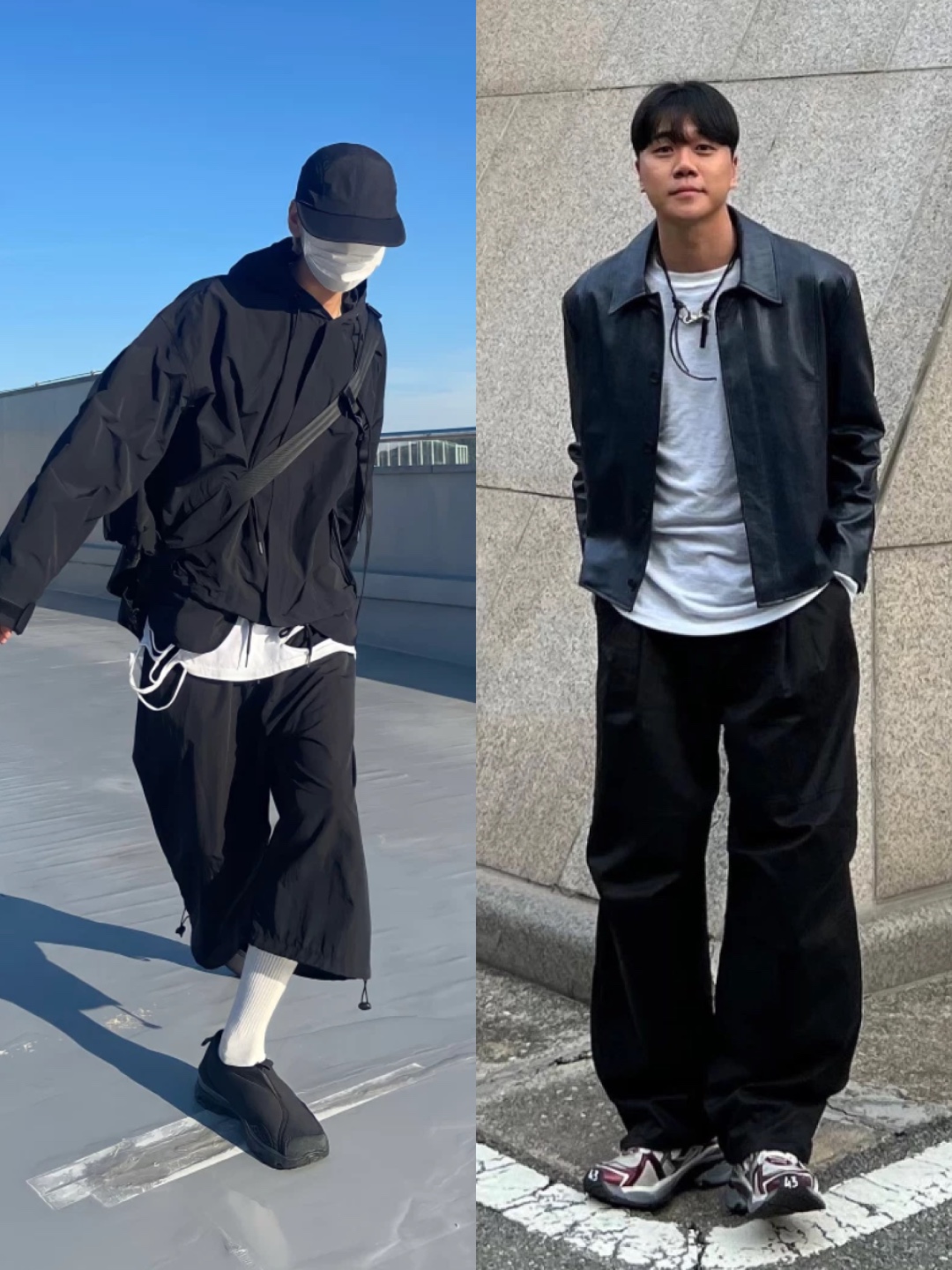 Zara x Ader Error Oversize Blazer Black, Nike Air Force 1 '07 Low Triple Black 착용 스타일 - 4
