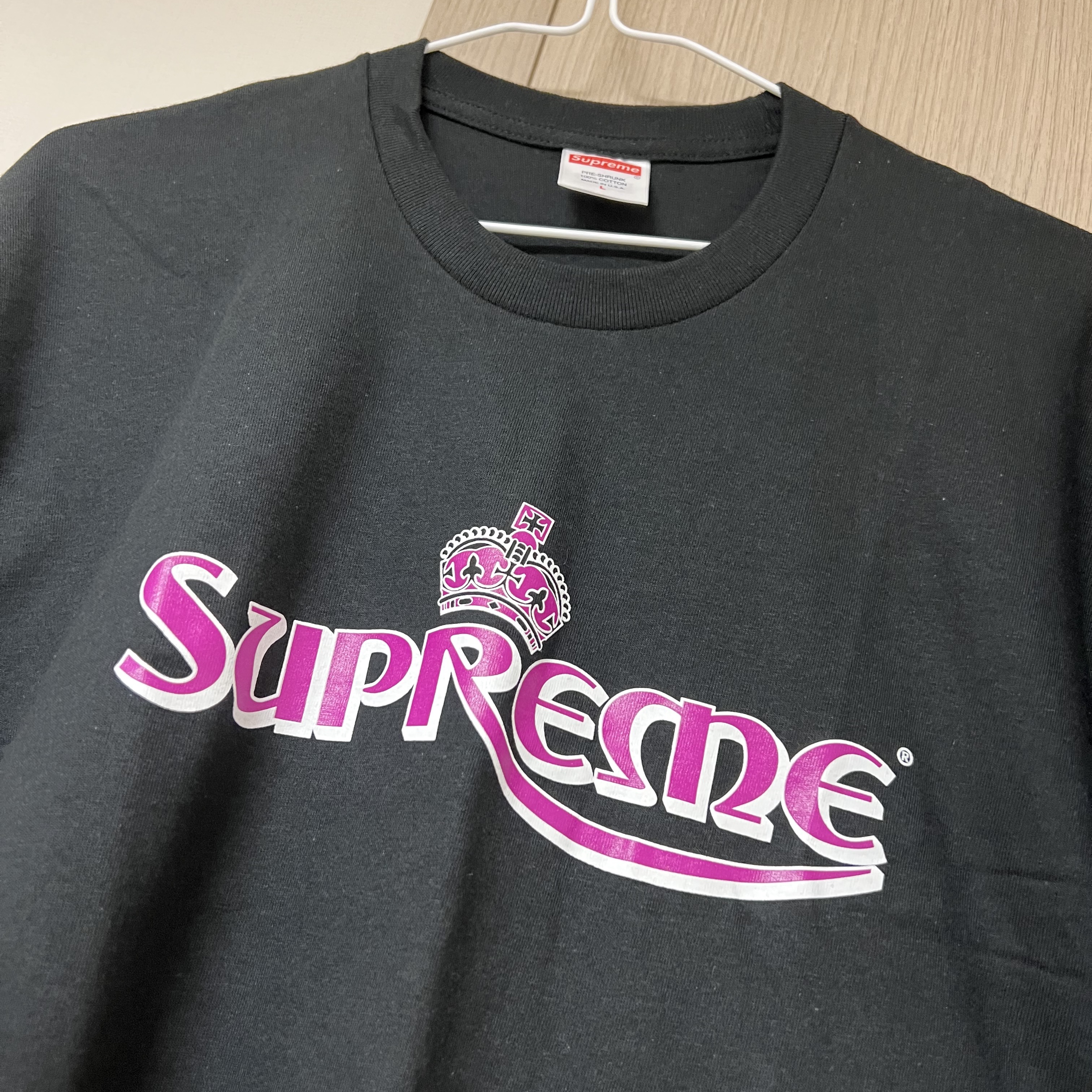 Supreme Crown T-Shirt Black - 23SS 착용 스타일