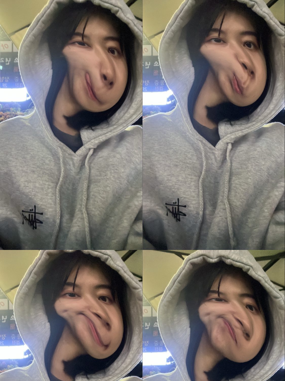 Stussy Basic Stussy Hoodie Ash Heather 2023 착용 스타일