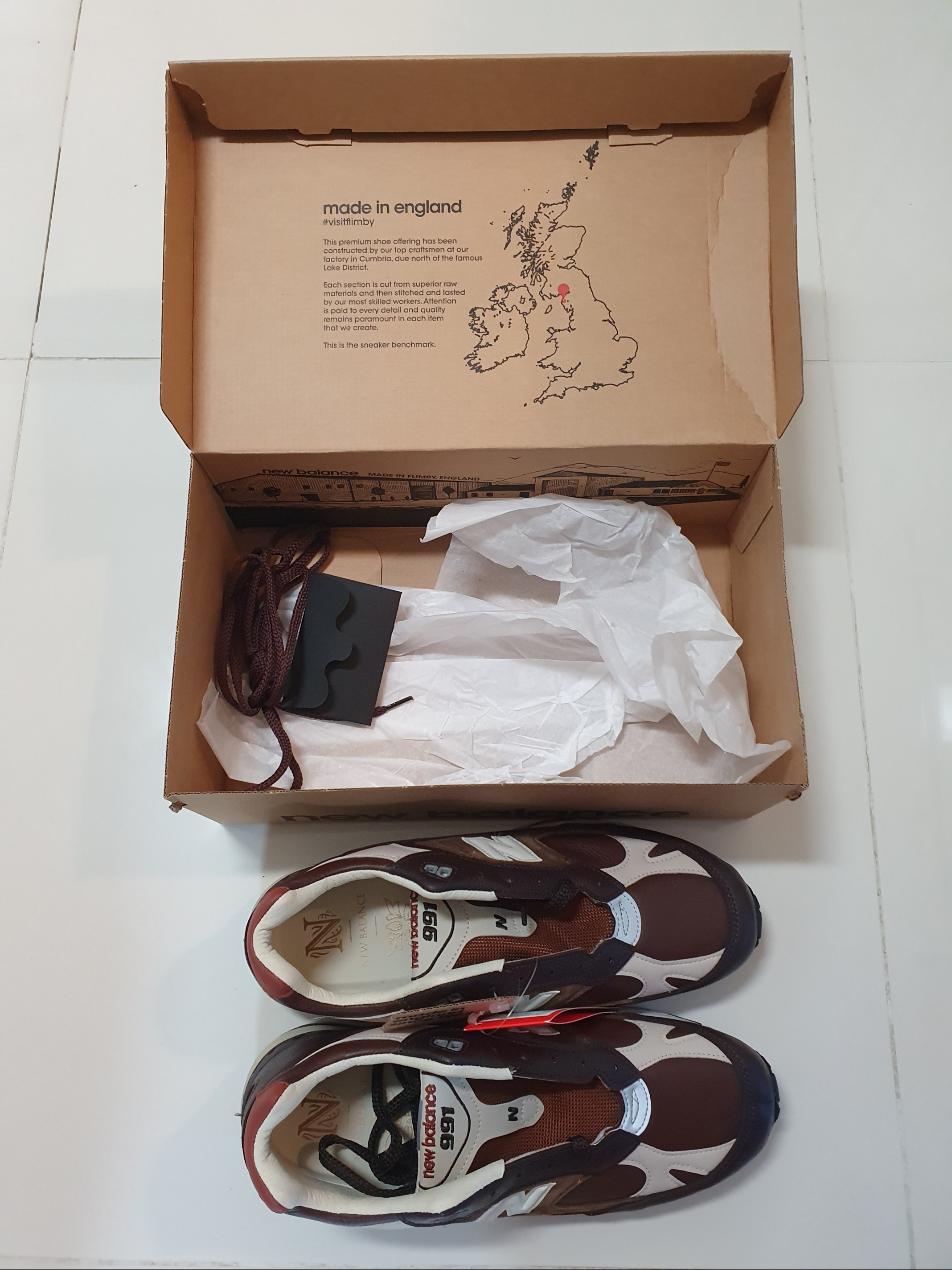 New Balance 991 Made in UK Earth French Roast 착용 스타일