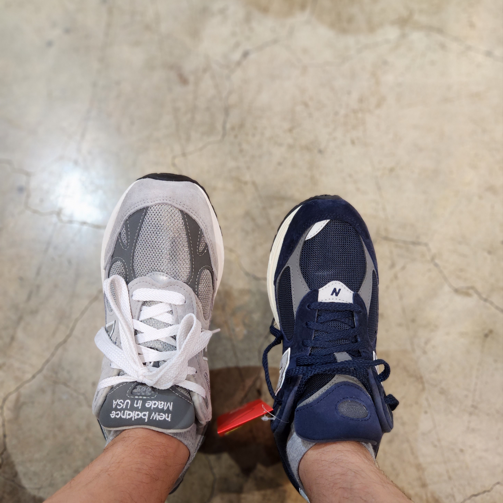 (W) New Balance 993 Made in USA Grey - B Standard, New Balance 2002R Eclipse Castlerock 착용 스타일
