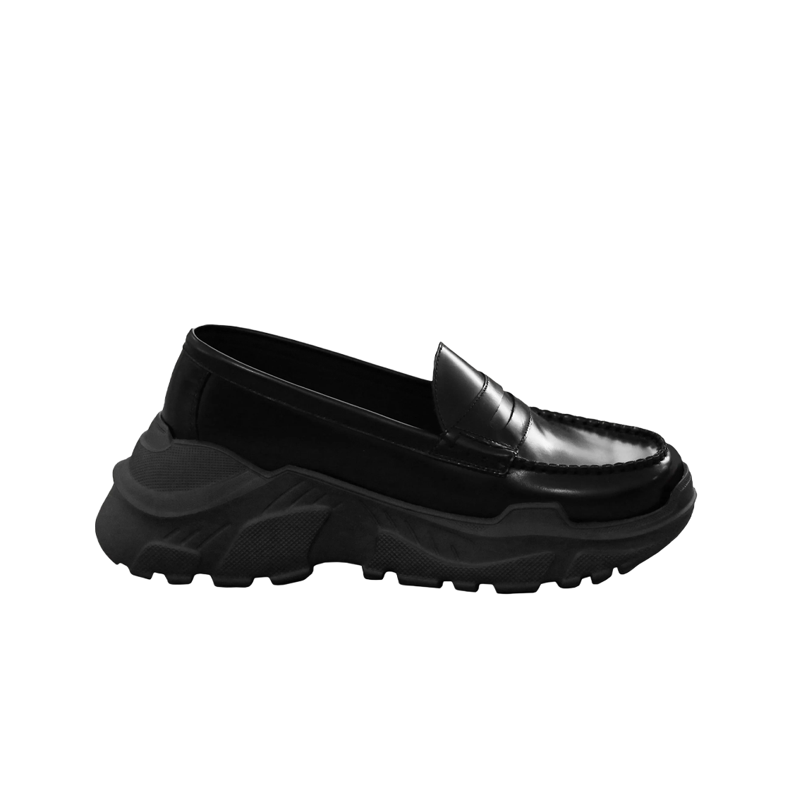 (W) 아키코아오키 레귤레이티드 그래비티 폭스 레더 블랙((W) Akikoaoki Regulated Gravity Faux Leather Black)