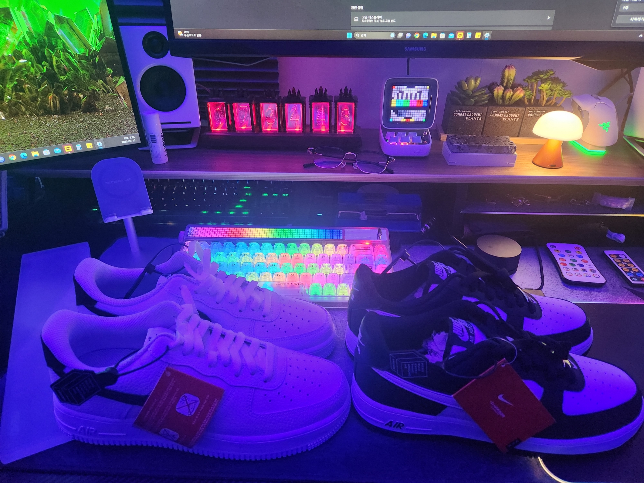 Nike Air Force 1 '07 Black White, Nike Air Force 1 '07 White Black 착용 스타일 - 1