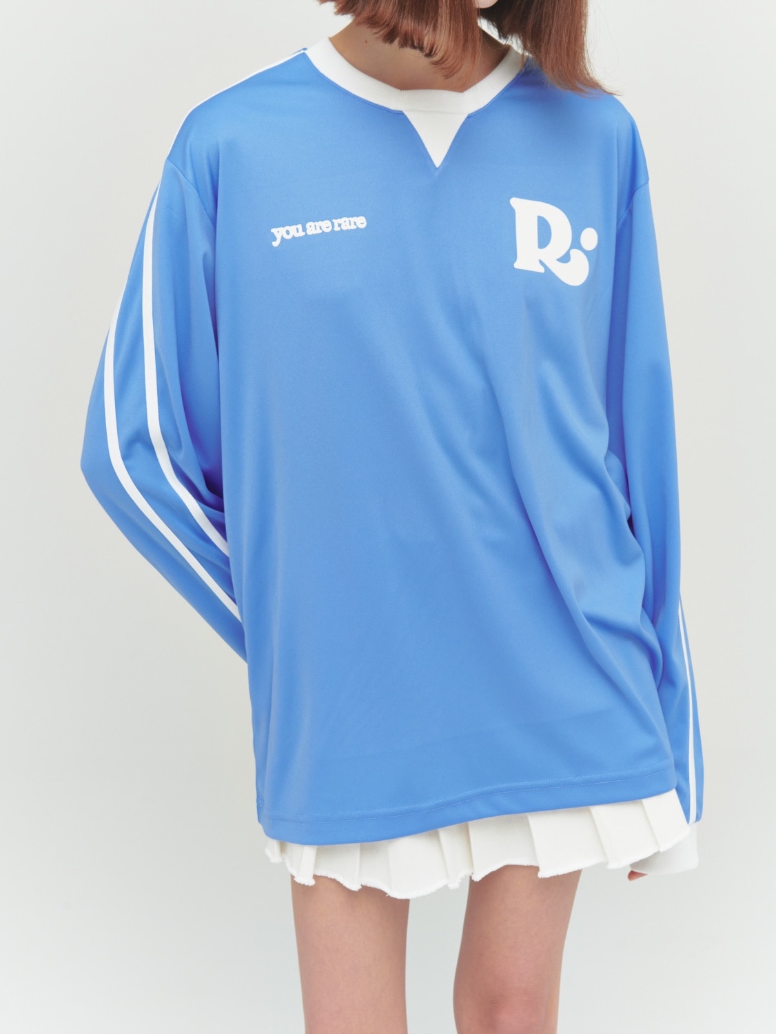 Porta Women Line Long Sleeve Jersey Sky Blue 착용 스타일